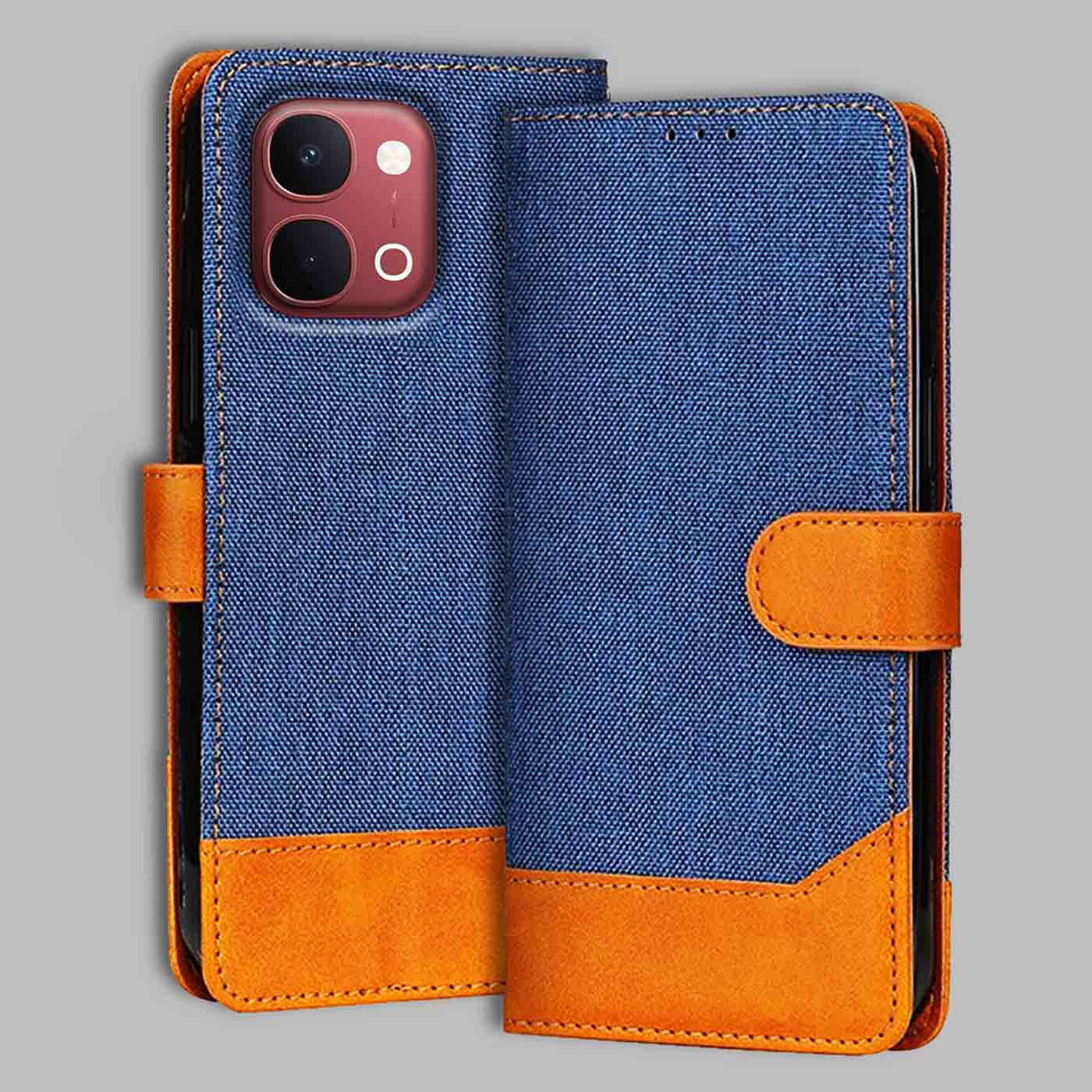 Accesorios Vivo Y51 Pro 5G denim flip cover – Blue – Image 1 #color_