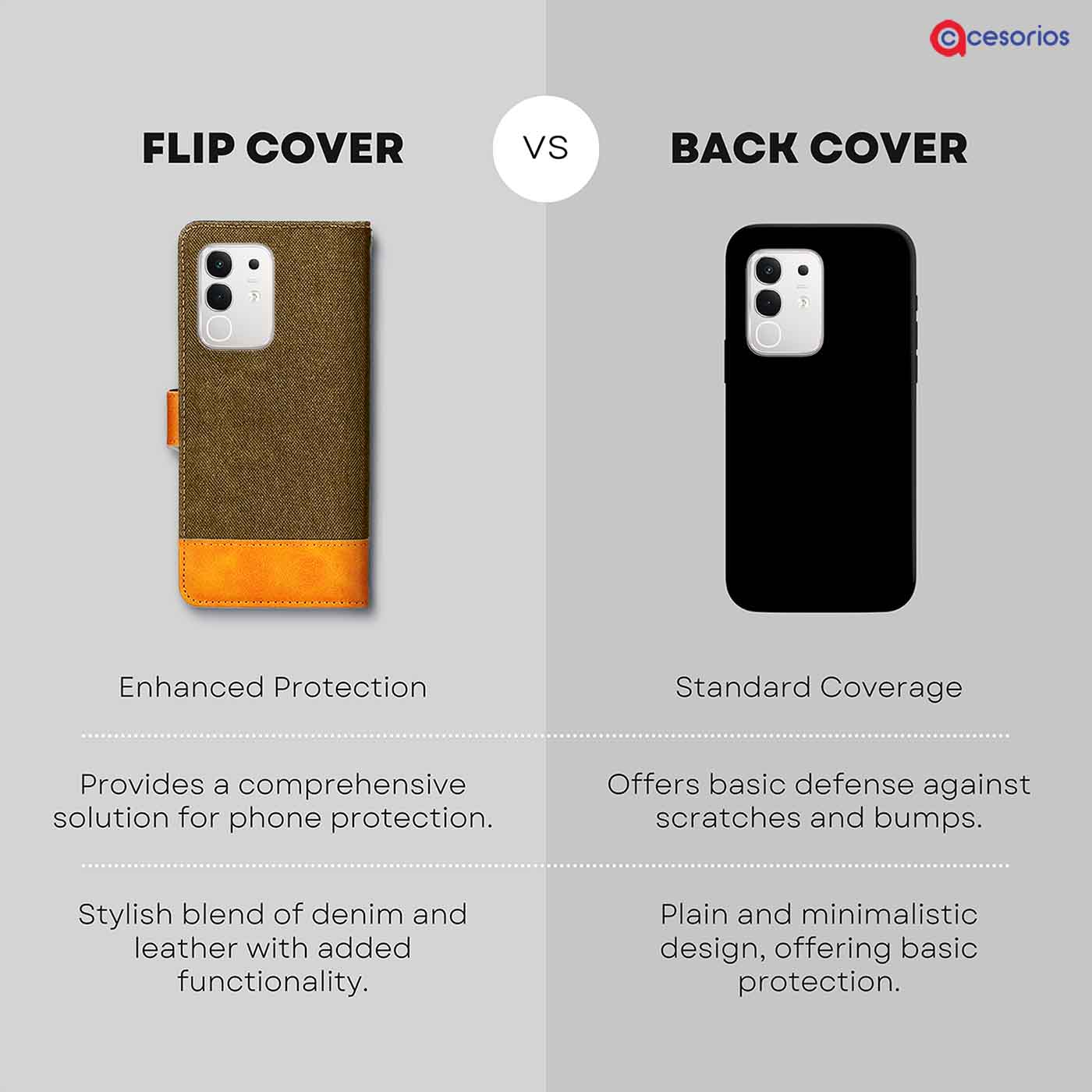 Accesorios Iqoo Z10X 5G denim flip cover – Dark Brown – Image 8 #color_dark b