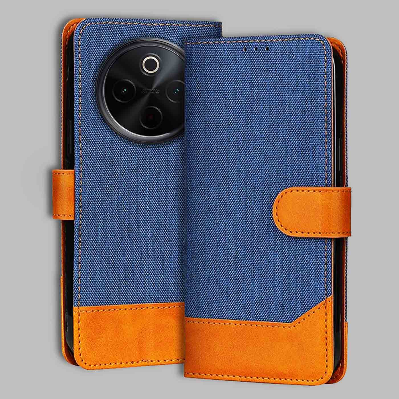 Accesorios Iqoo Z10 5G denim flip cover – Blue – Image 1 #color_