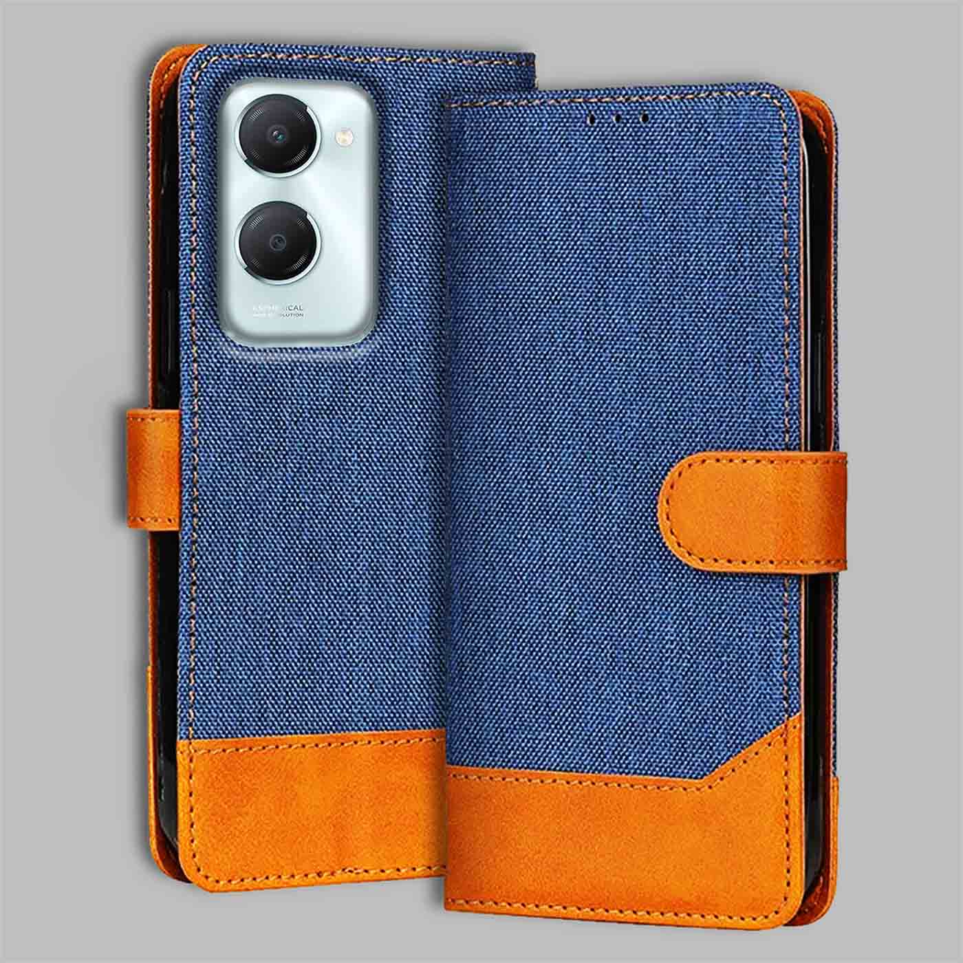 Accesorios Iqoo Z9 Lite 5G denim flip cover – Blue – Image 1 #color_