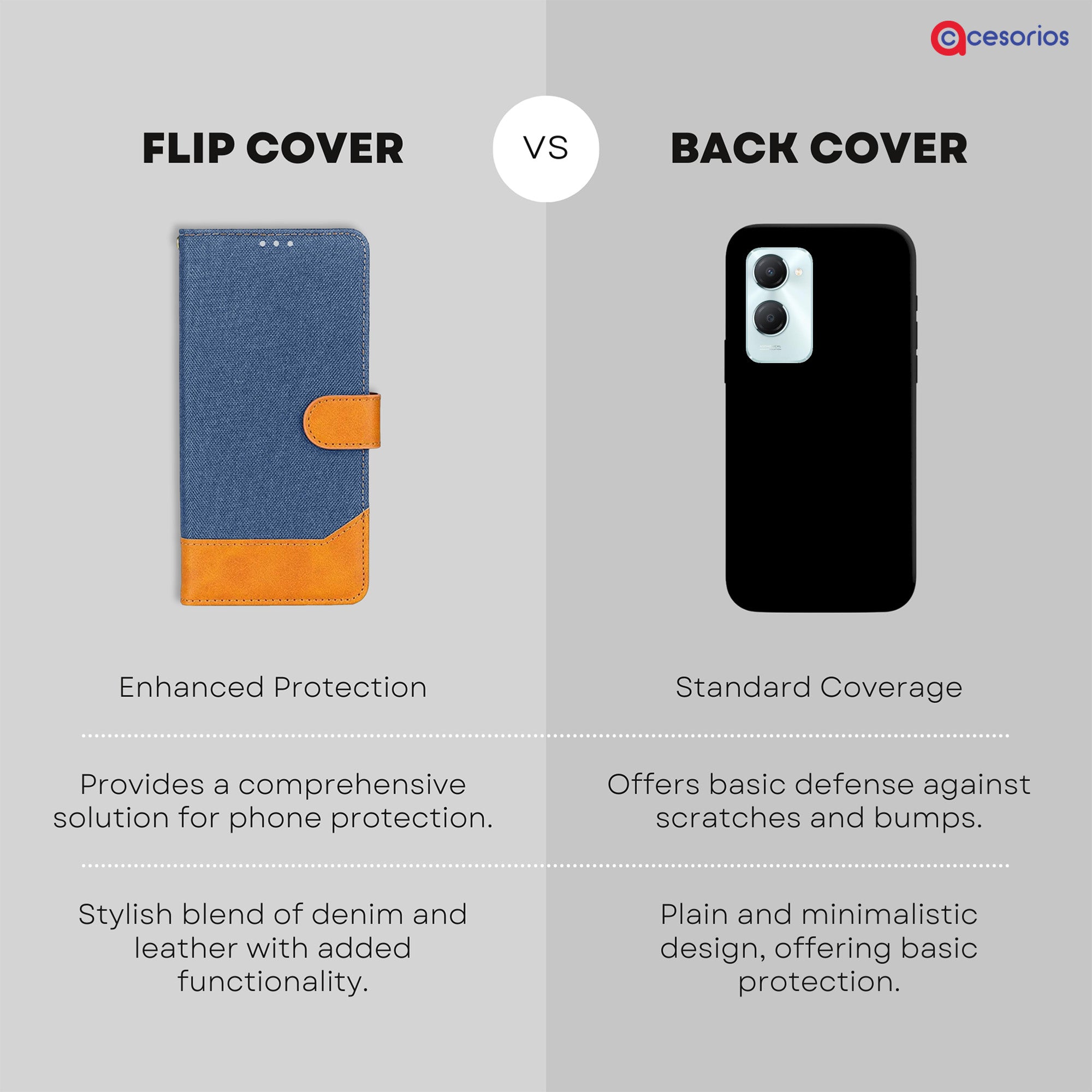 Accesorios Iqoo Z9 Lite 5G denim flip cover – Blue – Image 8 #color_blue
