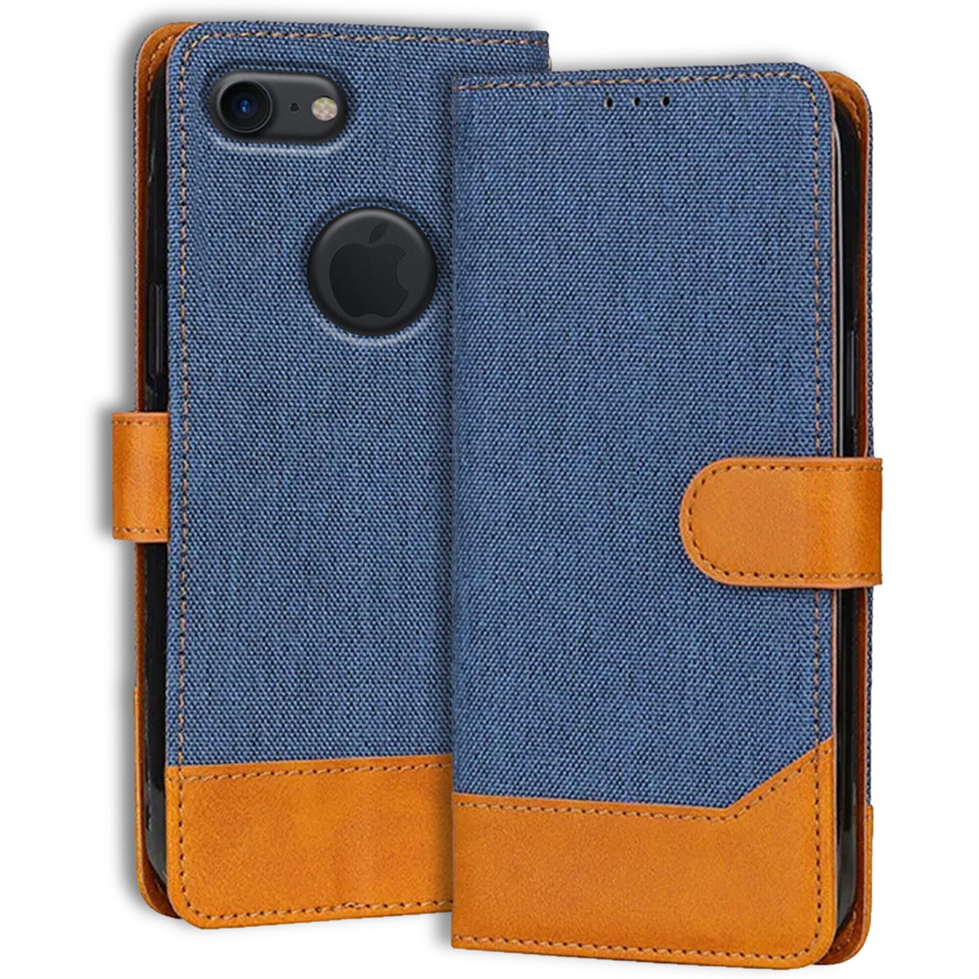 Accesorios Apple iPhone 7 denim flip cover – Blue – Image 1 #color_blue