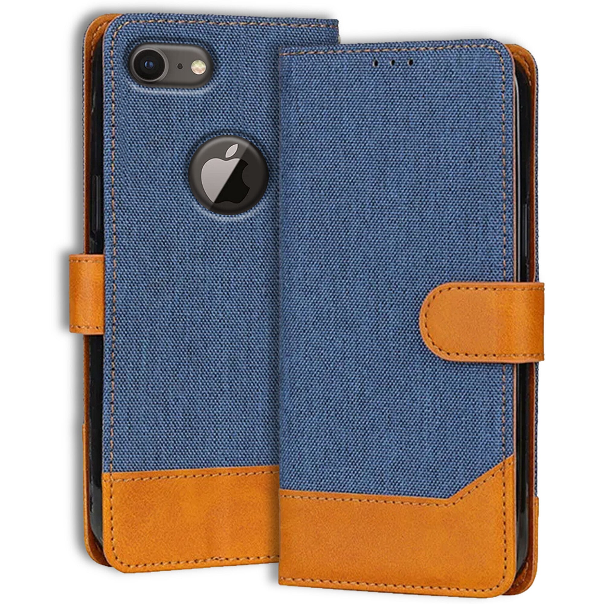 Accesorios Apple iPhone 8 denim flip cover – Blue – Image 1 #color_blue