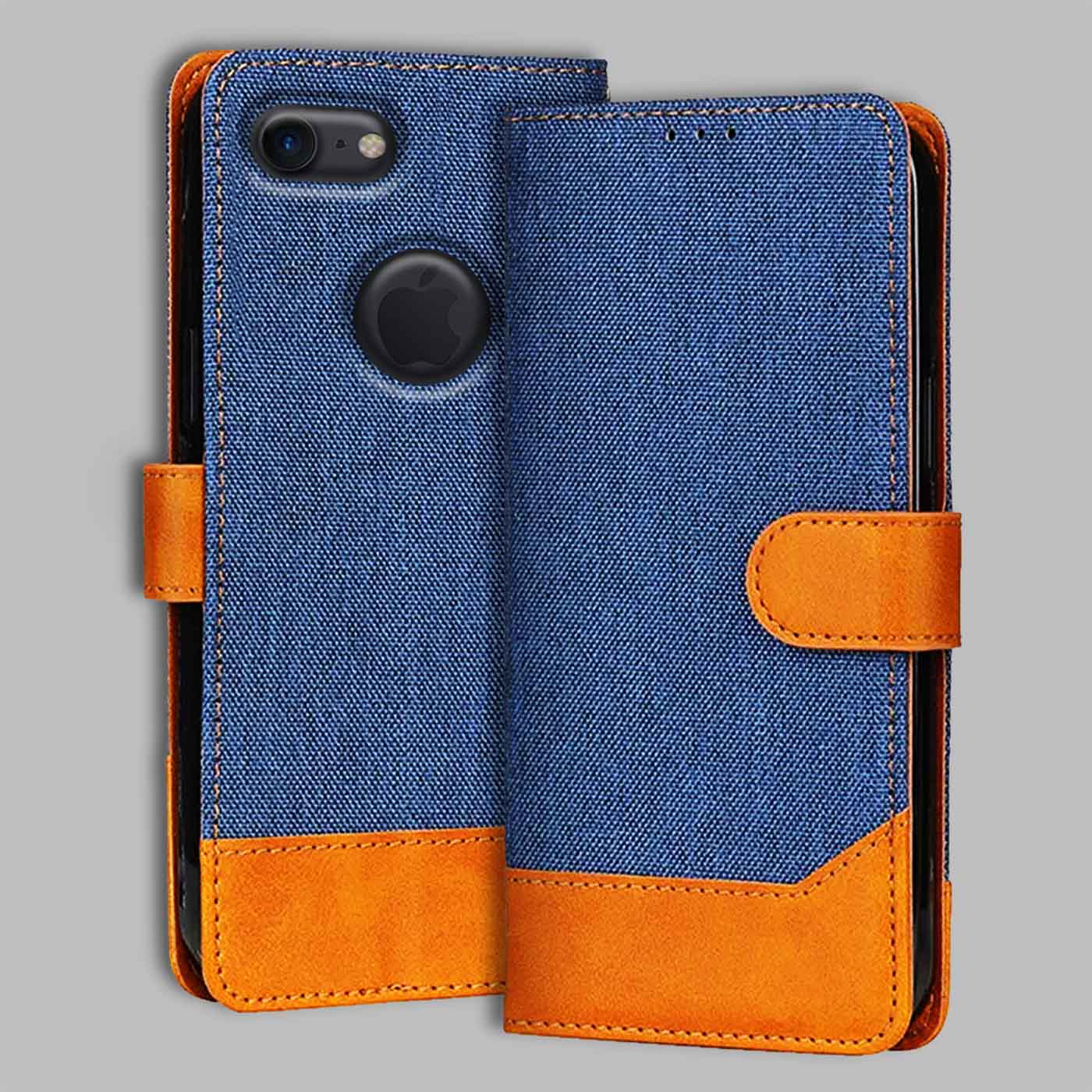 iPhone 7 flip cover in Blue — front view by Accesorios