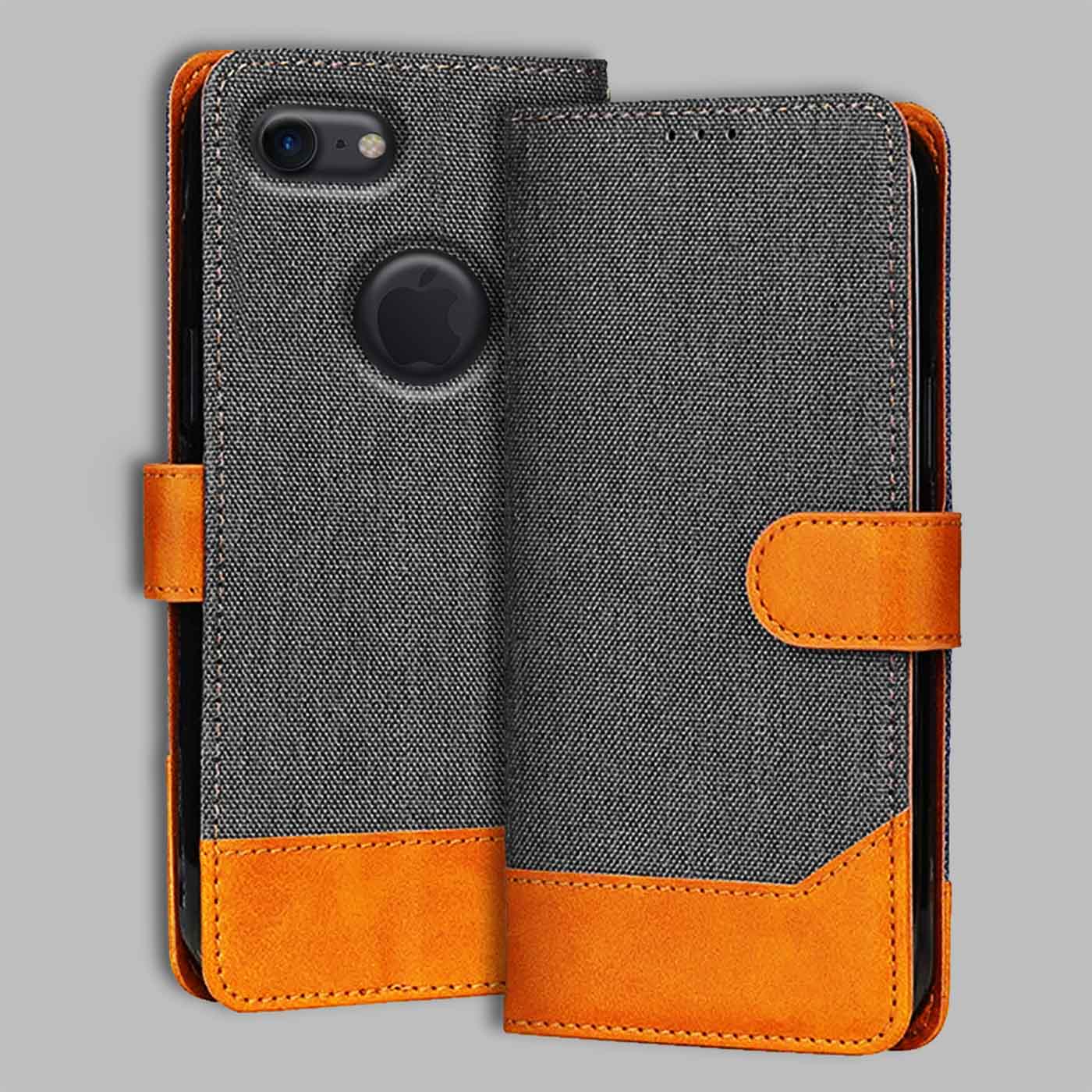 Accesorios Apple iPhone 7 denim flip cover – Grey – Image 1 #color_