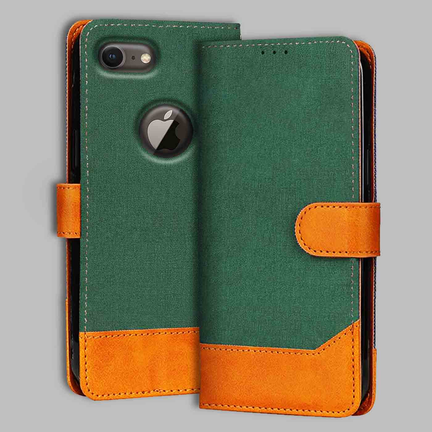 Accesorios Apple iPhone 8 denim flip cover – Green – Image 1 #color_g