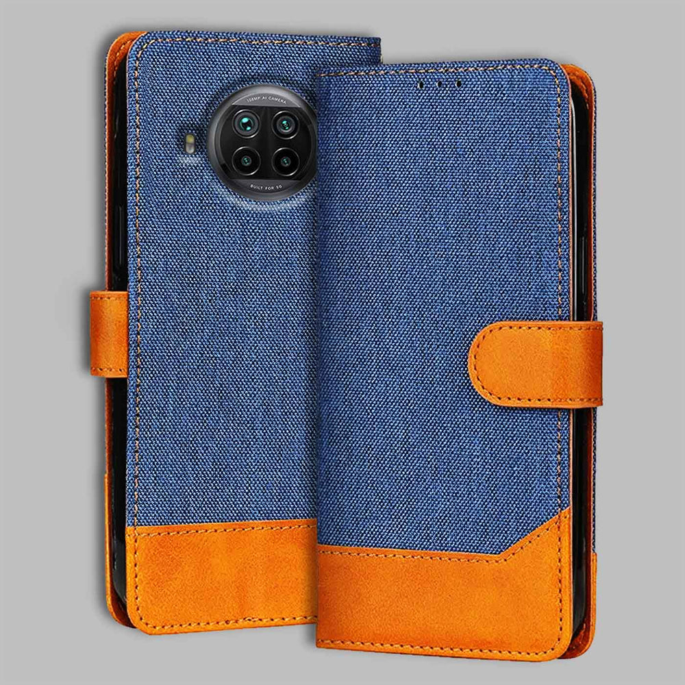 Redmi 10I flip cover in Blue — front view by Accesorios