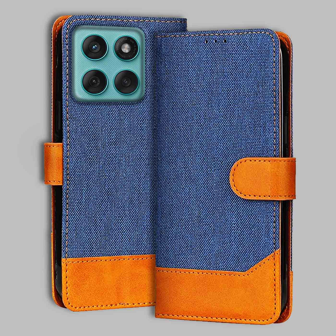 Accesorios Moto Edge 60 Fusion denim flip cover – Blue – Image 1 #color_