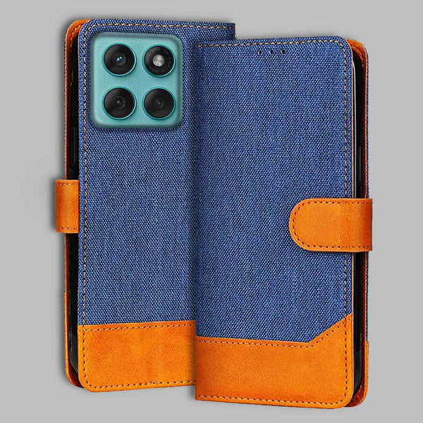 Moto Edge 60 Fusion Flip Cover — Denim, Midnight Blue after a year of daily use