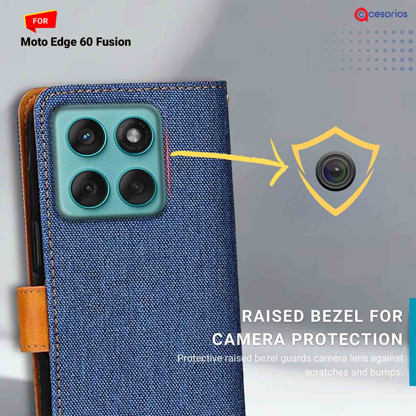 Accesorios Moto Edge 60 Fusion denim flip cover – Blue – Image 2 #color_