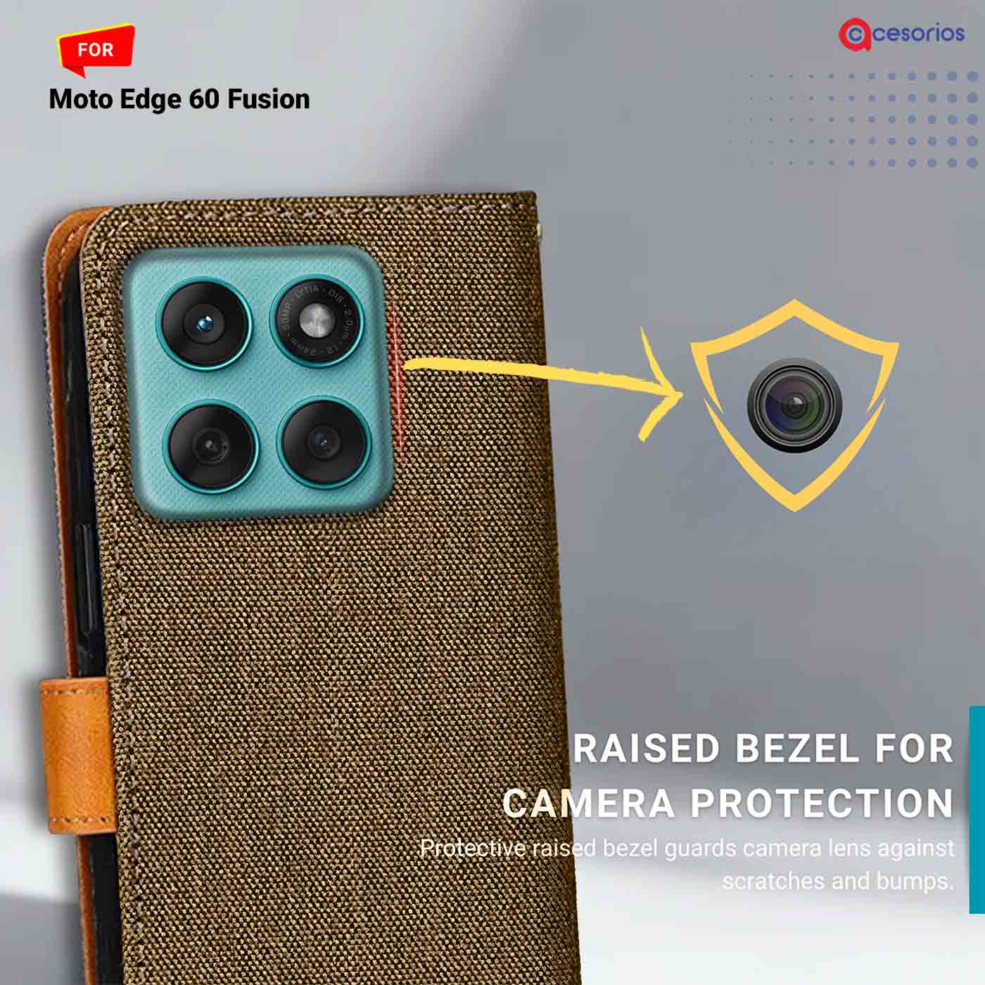 Accesorios Moto Edge 60 Fusion denim flip cover – Dark Brown – Image 2 #color_dark b