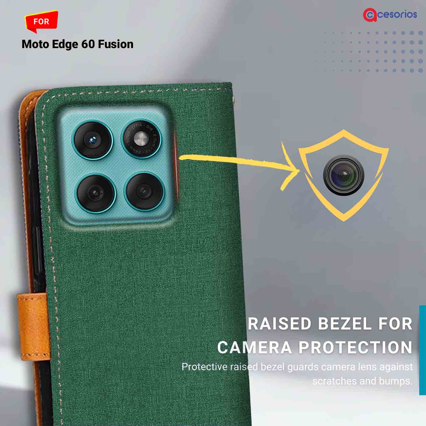 Accesorios Moto Edge 60 Fusion denim flip cover – Green – Image 2 #color_g