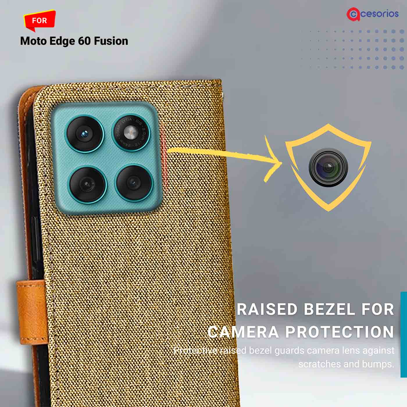 Accesorios Moto Edge 60 Fusion denim flip cover – Light Brown – Image 2 #color_light b