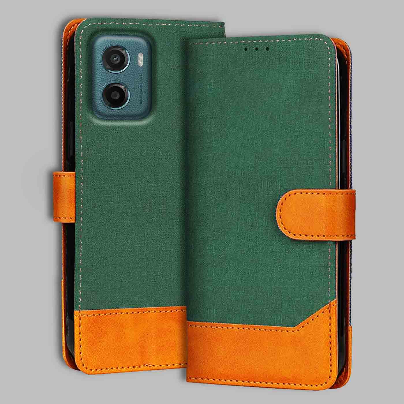Accesorios Moto G05 5G denim flip cover – Green – Image 1 #color_g