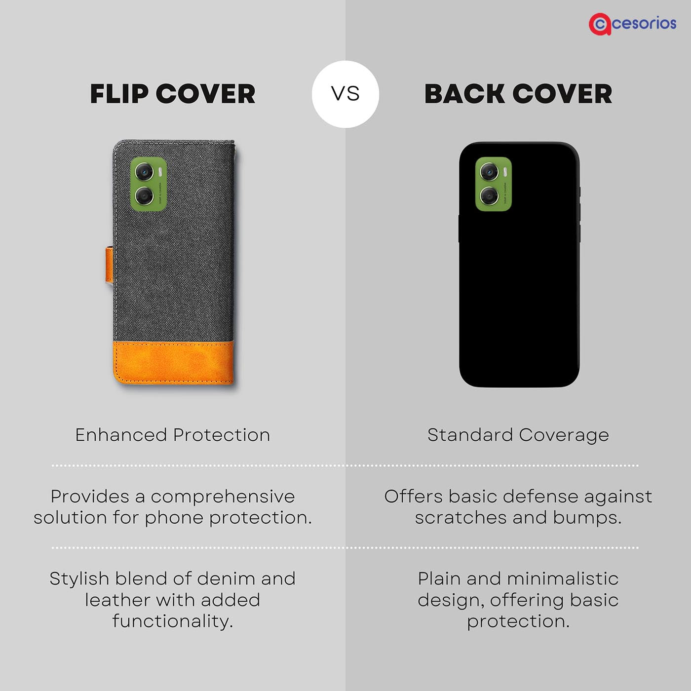 Made in India Denim & Leather cover for Moto G06 Power 5G