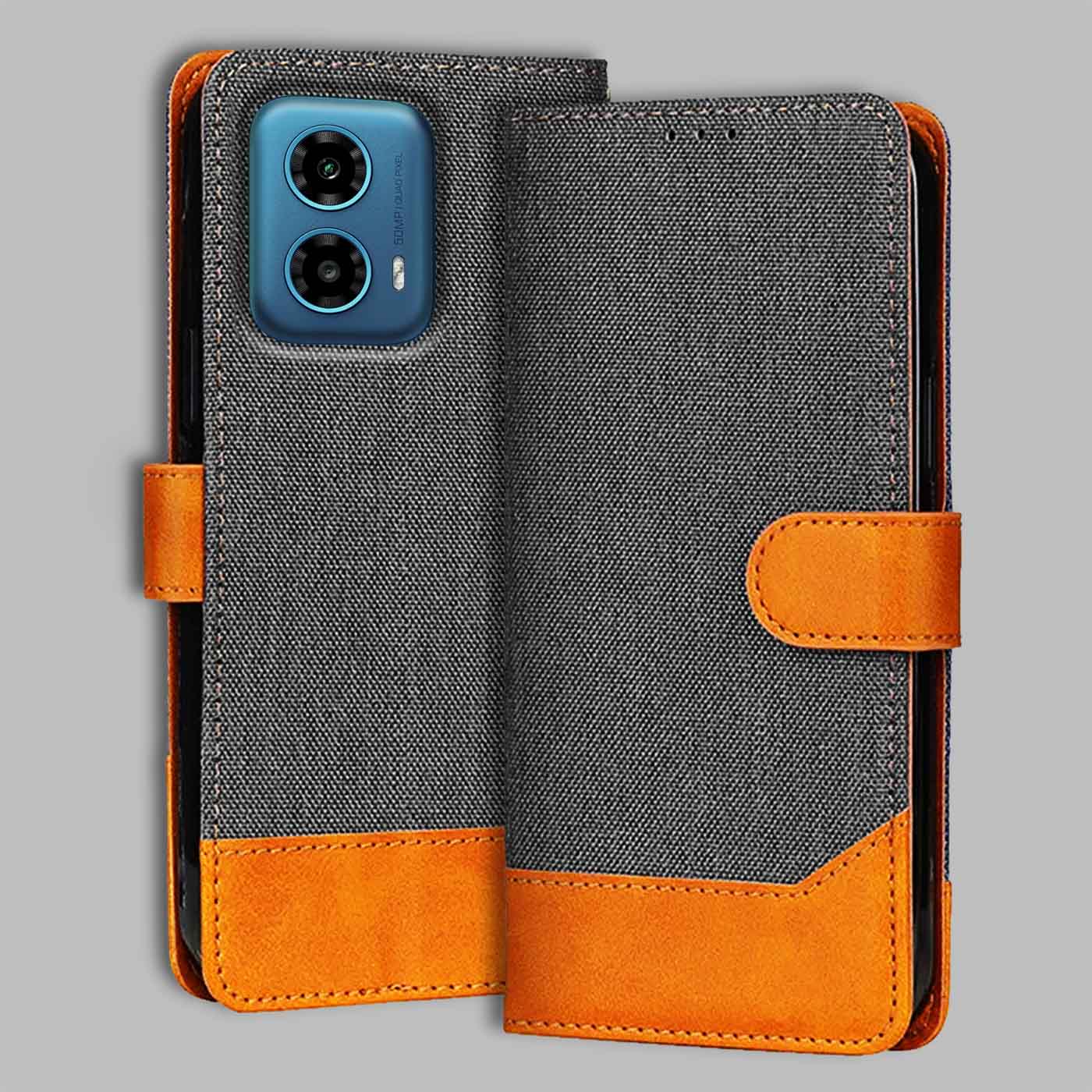 Accesorios Moto G34 5G denim flip cover – Grey – Image 1 #color_