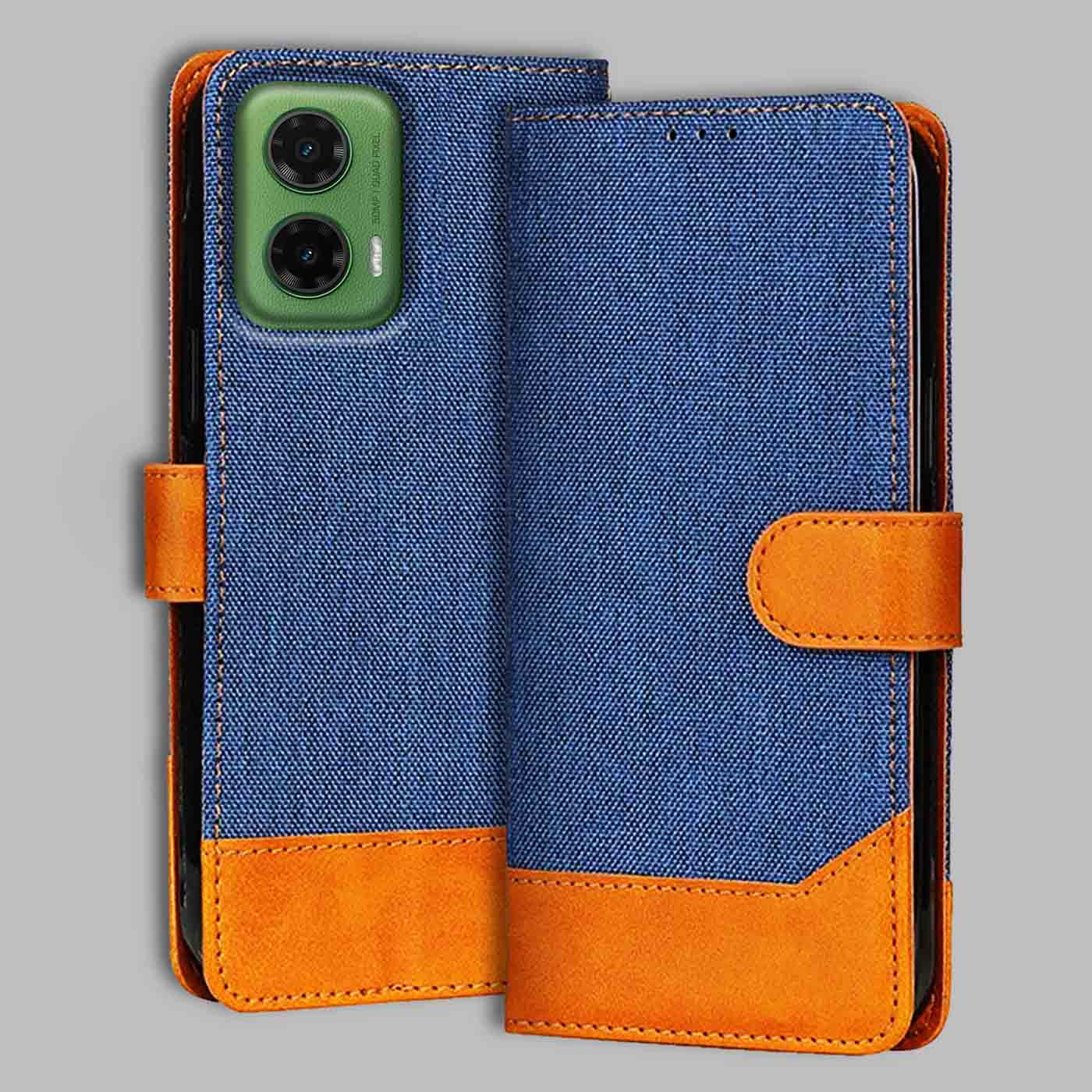 Accesorios Moto G35 denim flip cover – Blue – Image 1 #color_
