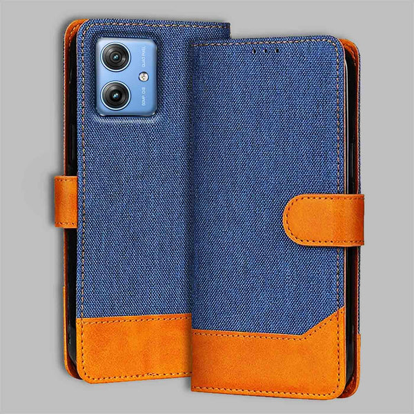Moto G54 5G Flip Cover — Denim, Midnight Blue after a year of daily use