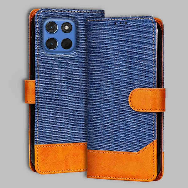 Moto G57 Power 5G Flip Cover — Denim, Midnight Blue after a year of daily use