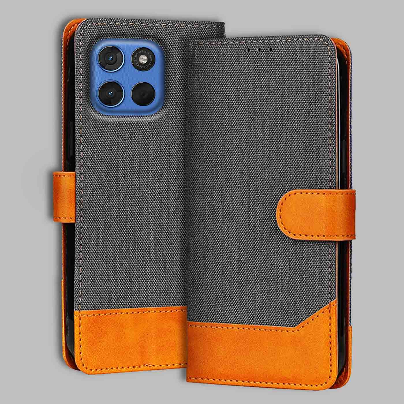 Accesorios Moto G57 Power 5G denim flip cover – Grey – Image 1 #color_
