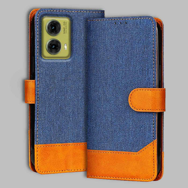 Moto G85 5G Flip Cover — Denim, Midnight Blue after a year of daily use