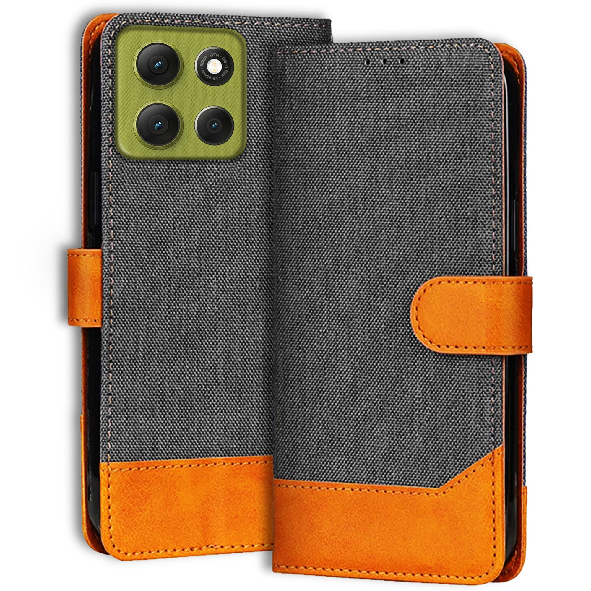 Accesorios Moto G86 Power 5G denim flip cover – Grey – Image 1 #color_grey