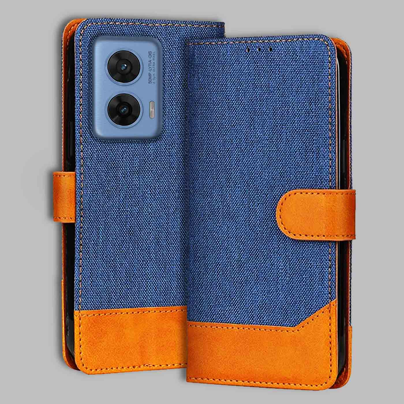Accesorios Moto G96 5G denim flip cover – Blue – Image 1 #color_