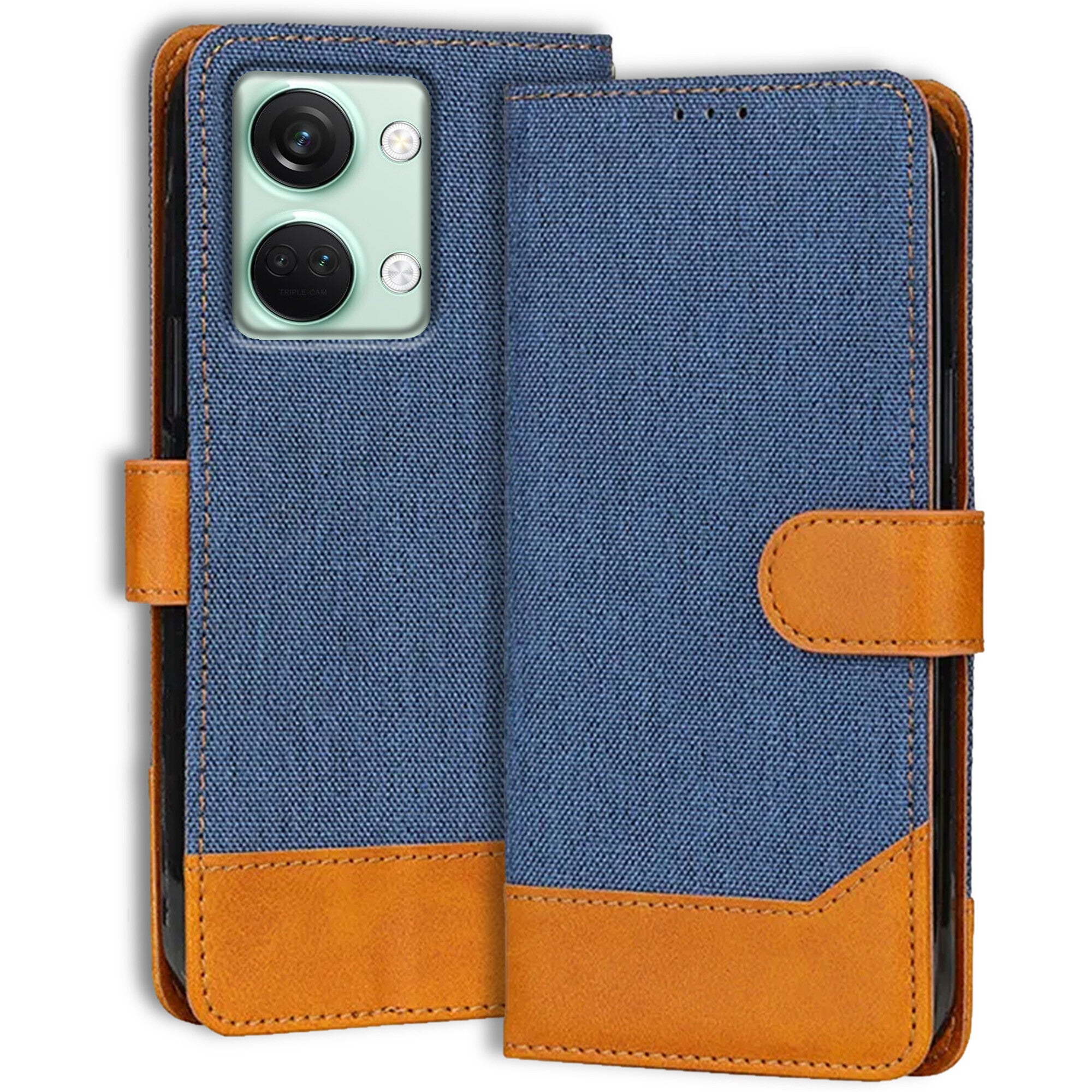 Accesorios Oneplus Nord 3 5G denim flip cover – Blue – Image 1 #color_blue