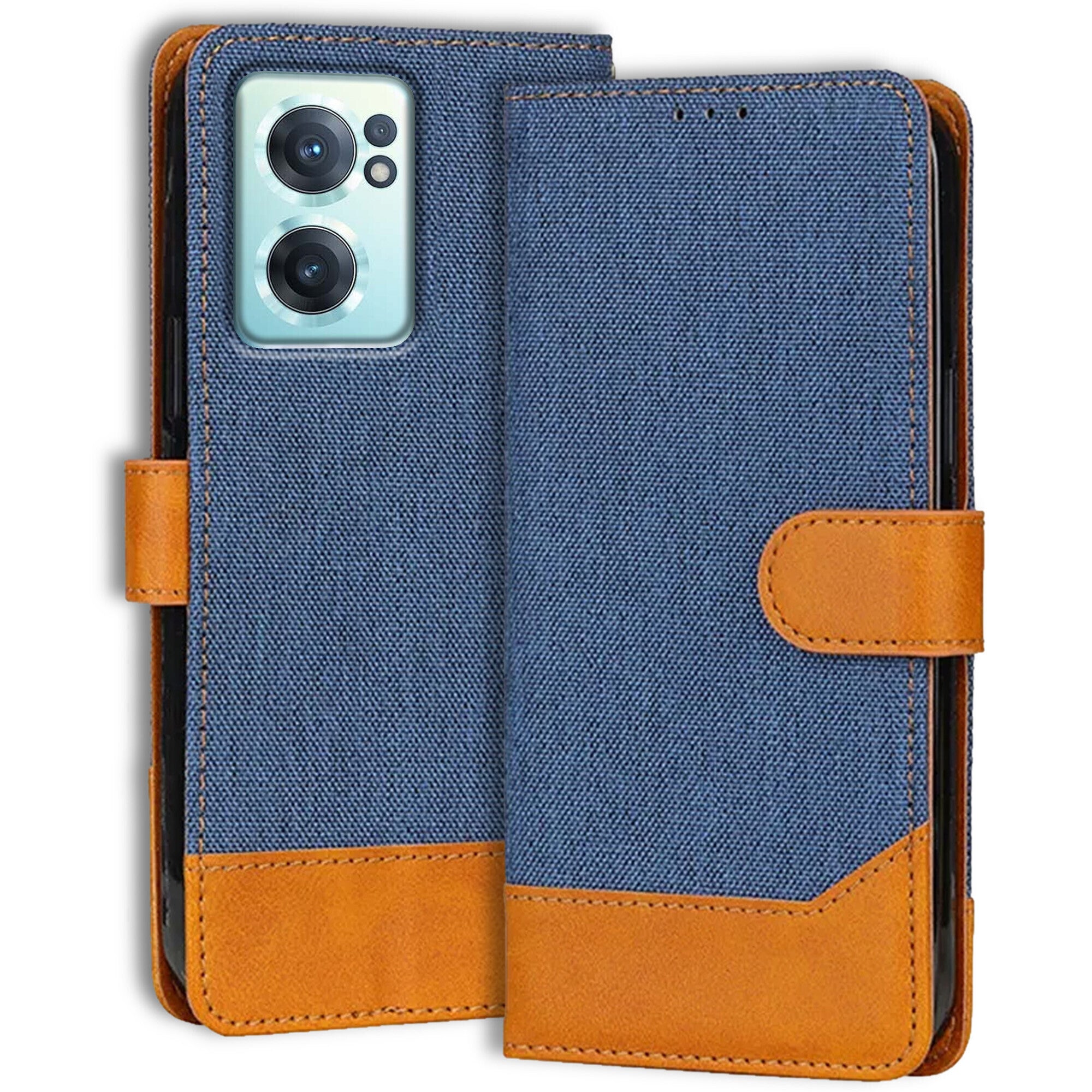 Accesorios Oneplus Nord Ce 2 5G denim flip cover – Blue – Image 1 #color_blue