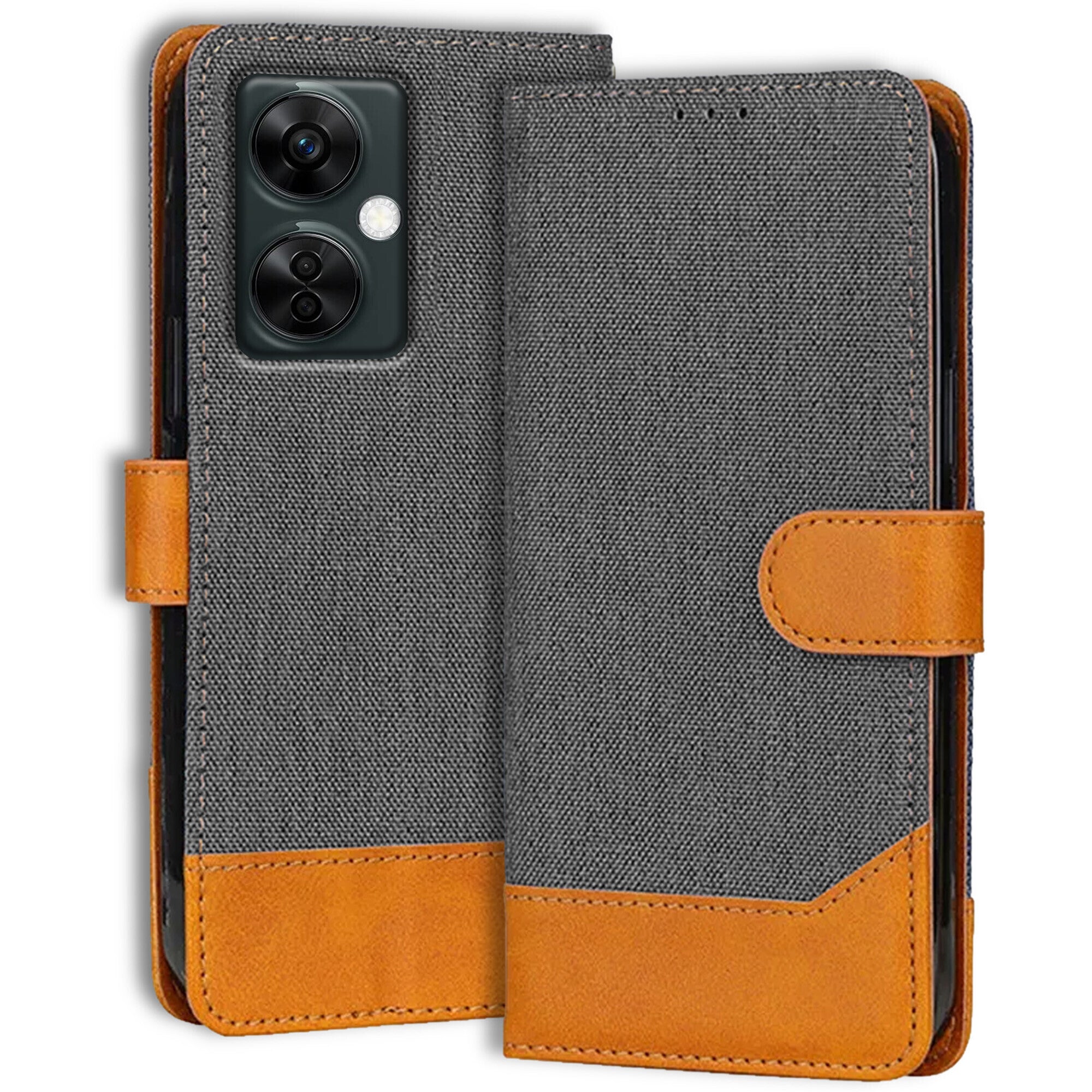 Accesorios Oneplus Nord Ce 3 Lite 5G denim flip cover – Grey – Image 1 #color_grey