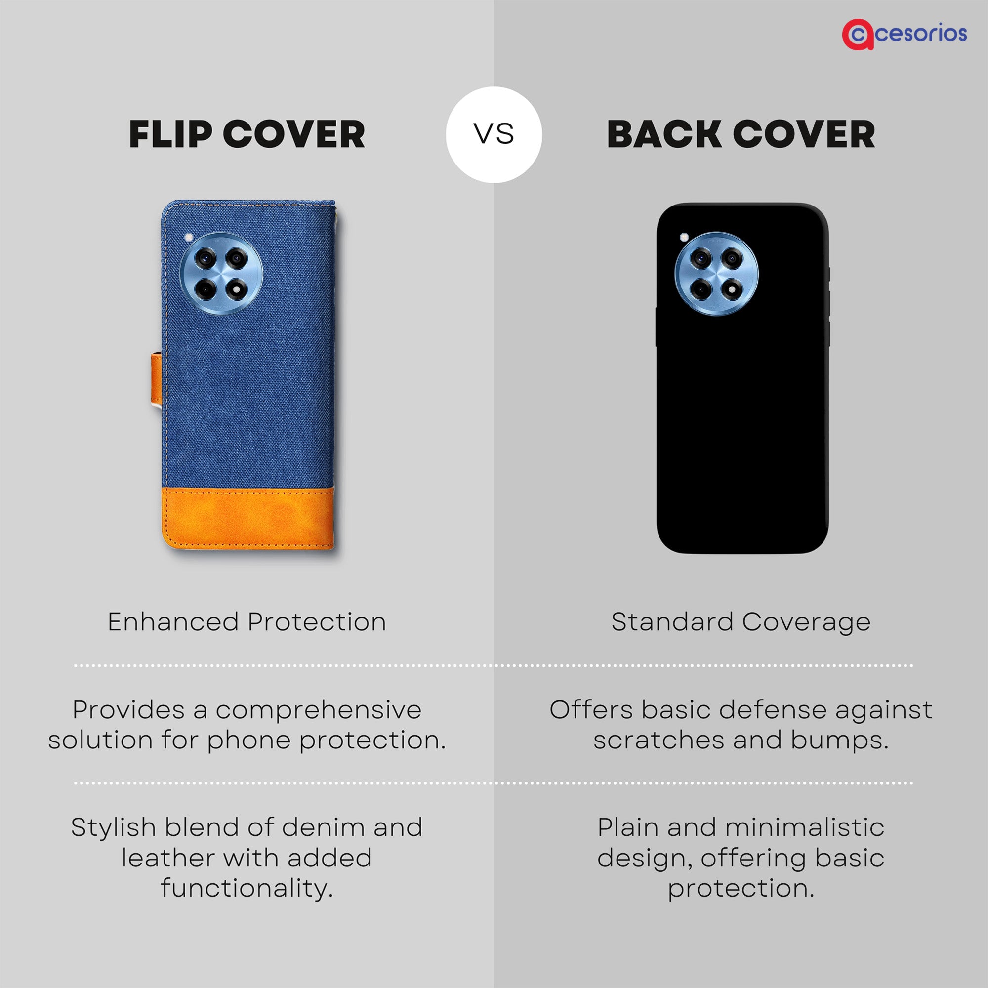 Accesorios Oneplus 12R 5G denim flip cover – Blue – Image 8 #color_blue