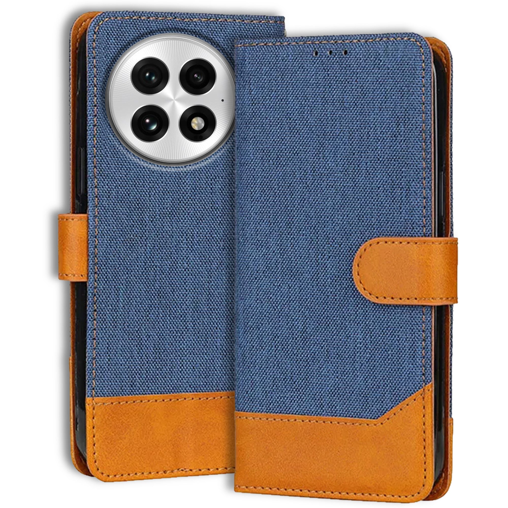 Accesorios Oneplus 13 denim flip cover – Blue – Image 1 #color_blue