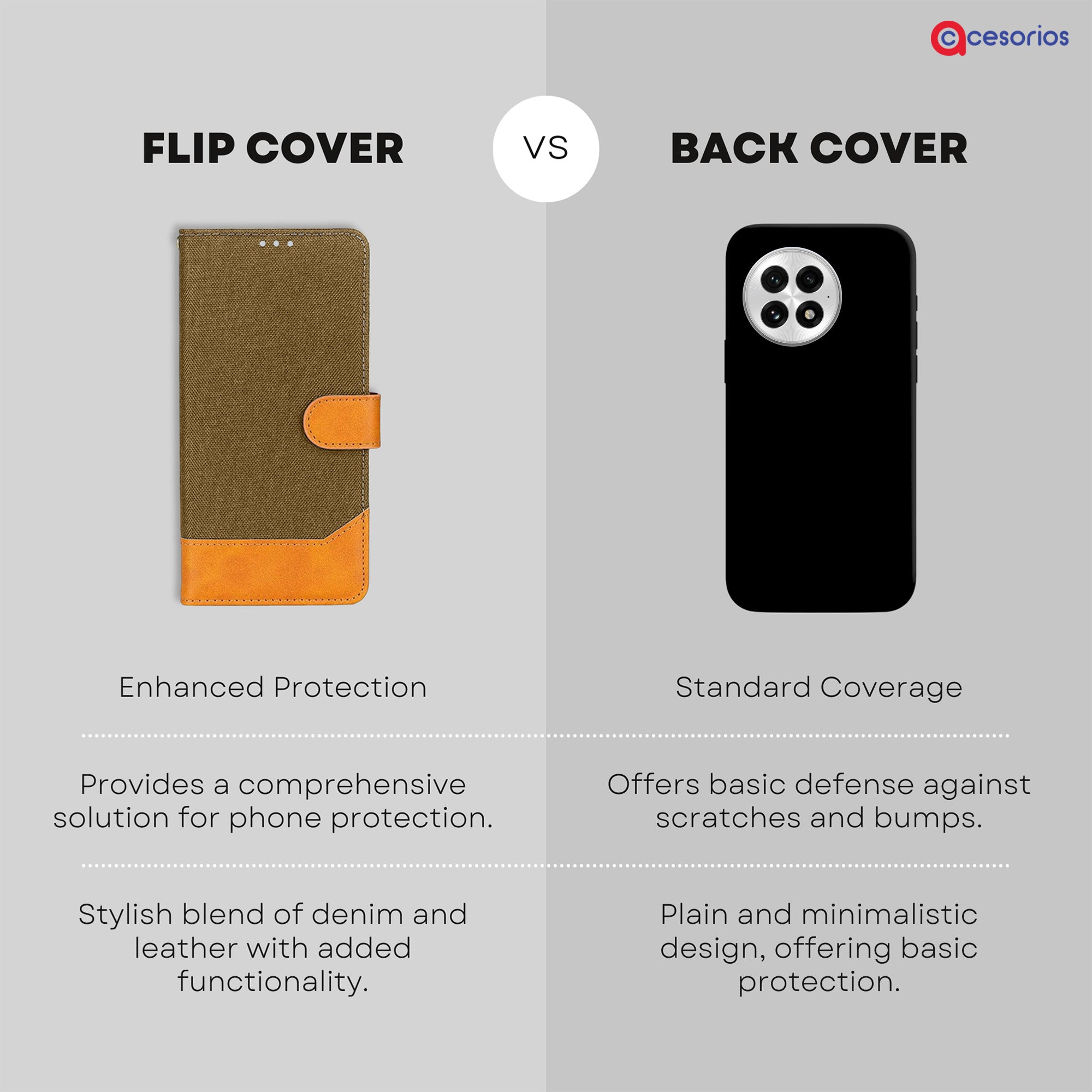 Accesorios Oneplus 13 denim flip cover – Dark Brown – Image 8 #color_dark brown