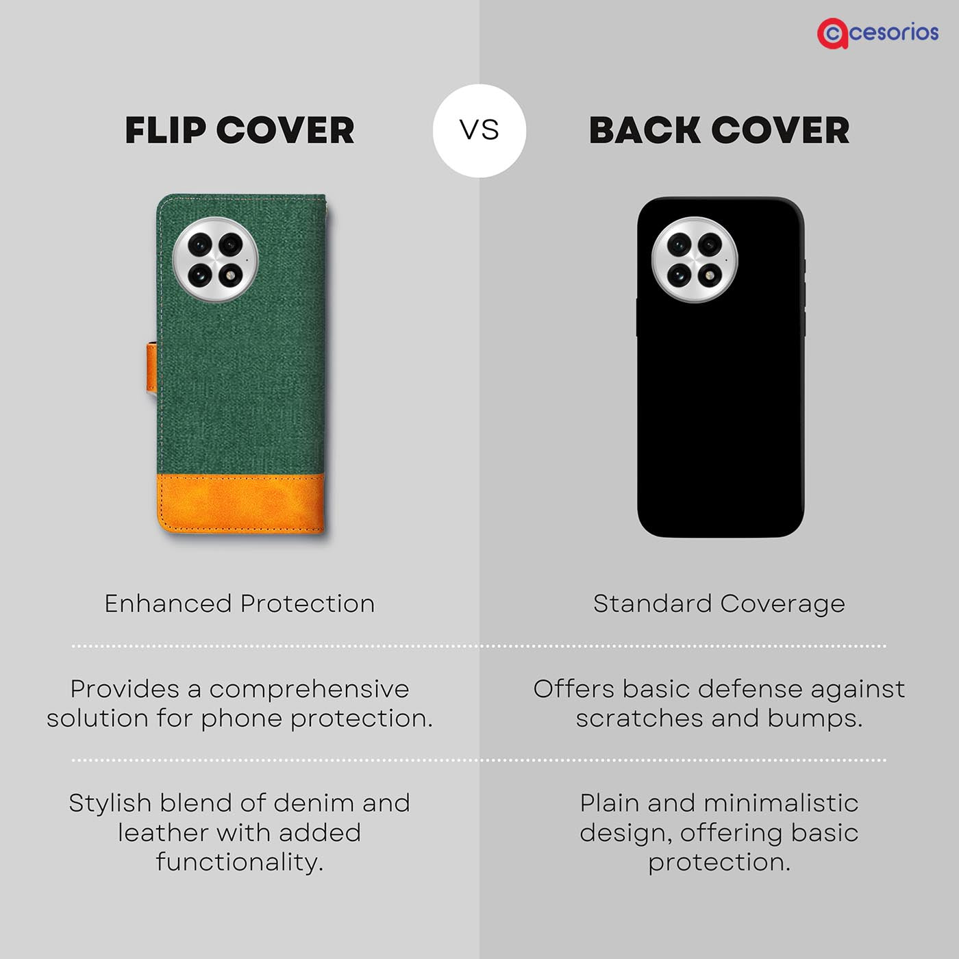 Accesorios Oneplus 13 denim flip cover – Green – Image 8 #color_g