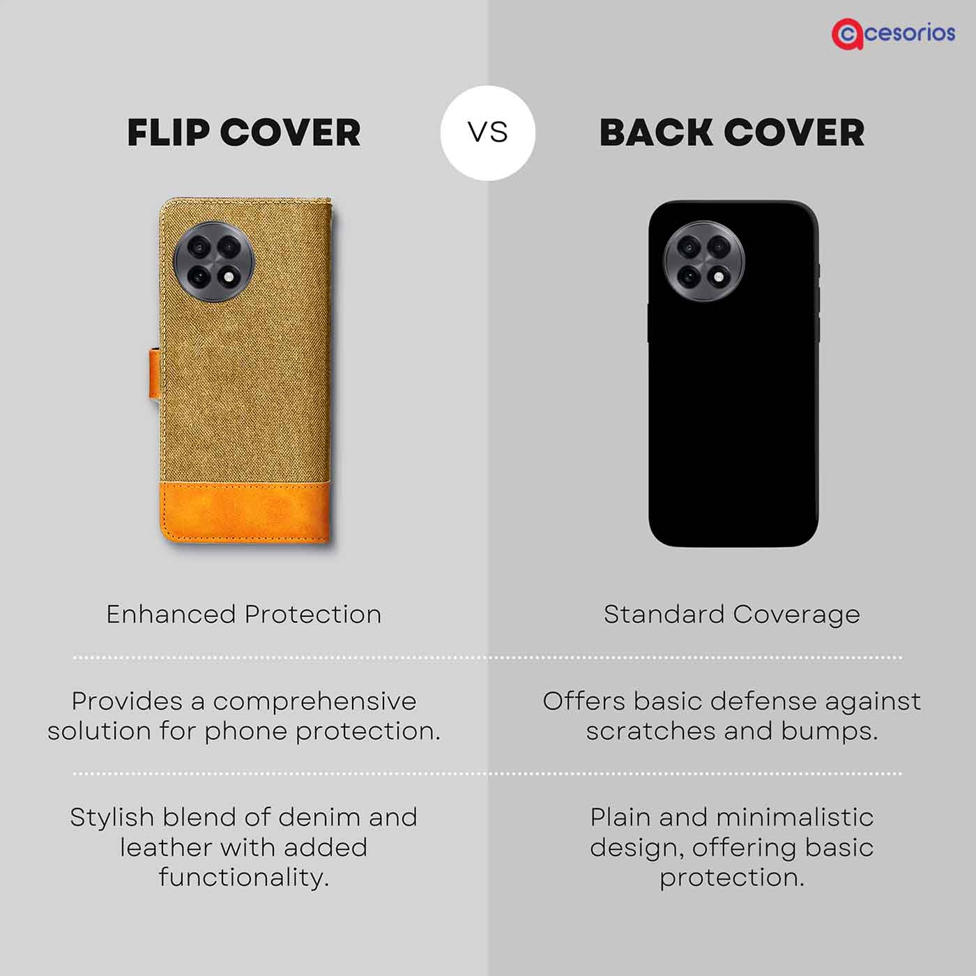 Accesorios Oneplus 13R denim flip cover – Light Brown – Image 8 #color_light b