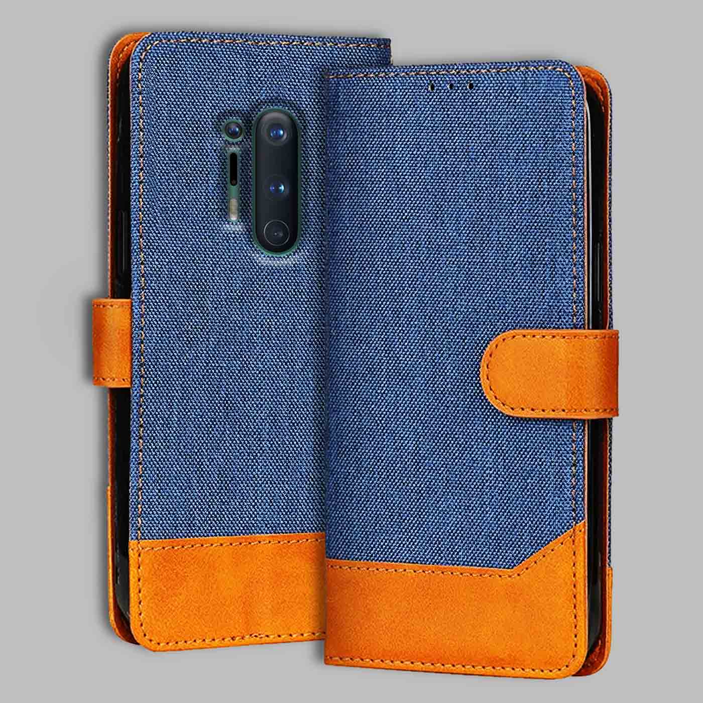 Accesorios Oneplus 8 Pro denim flip cover – Blue – Image 1 #color_