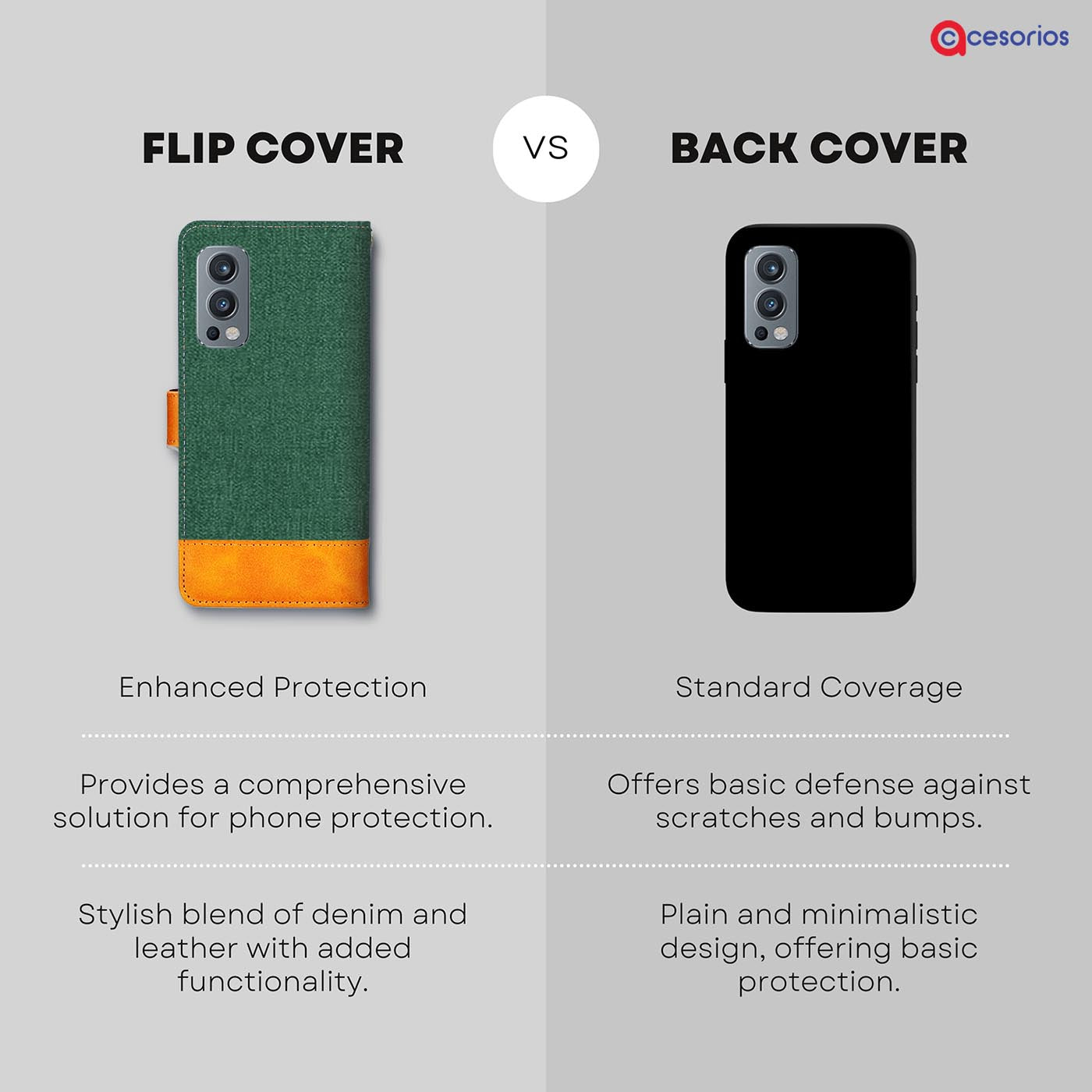 Accesorios Oneplus Nord 2 denim flip cover – Green – Image 8 #color_g