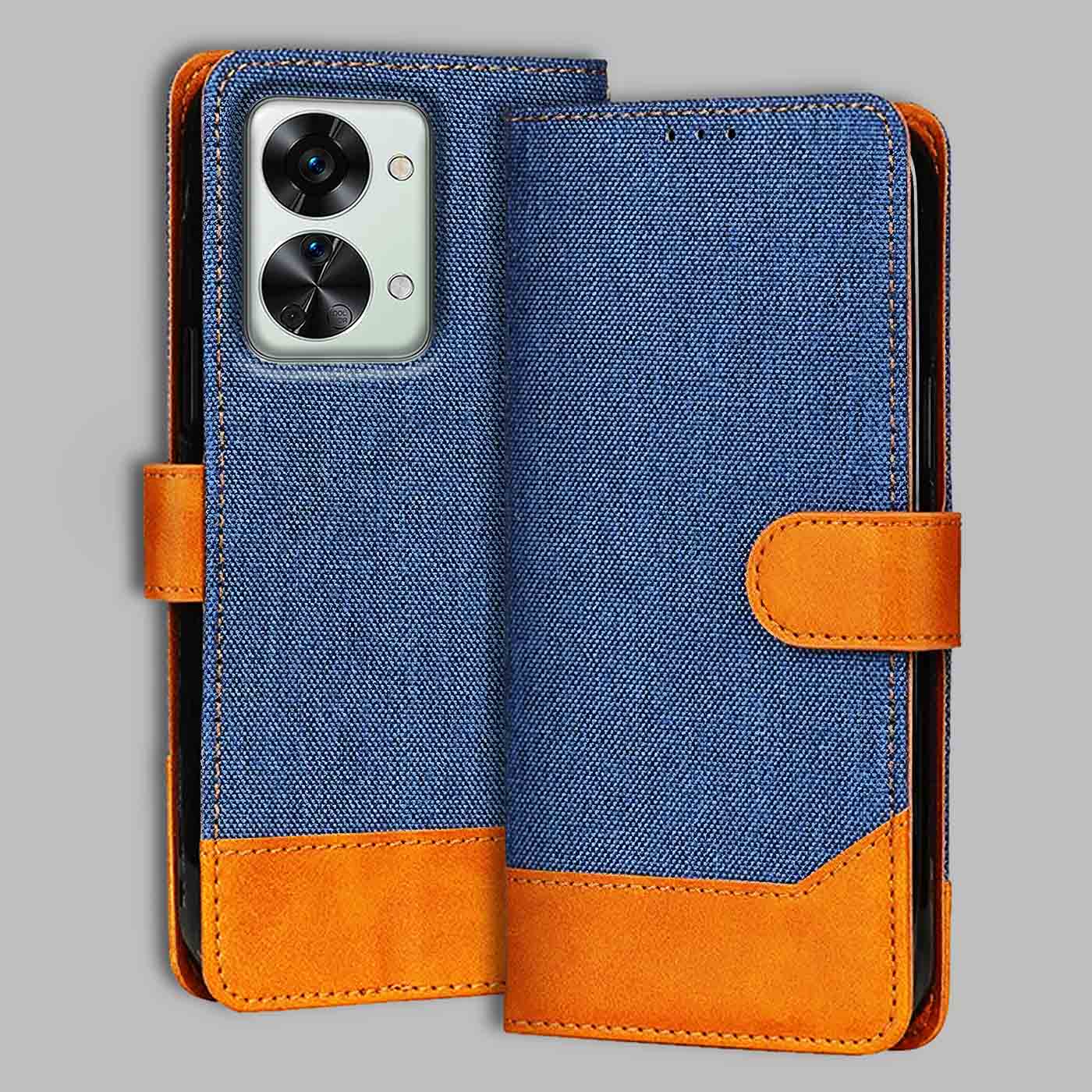 Accesorios Oneplus Nord 2T denim flip cover – Blue – Image 1 #color_