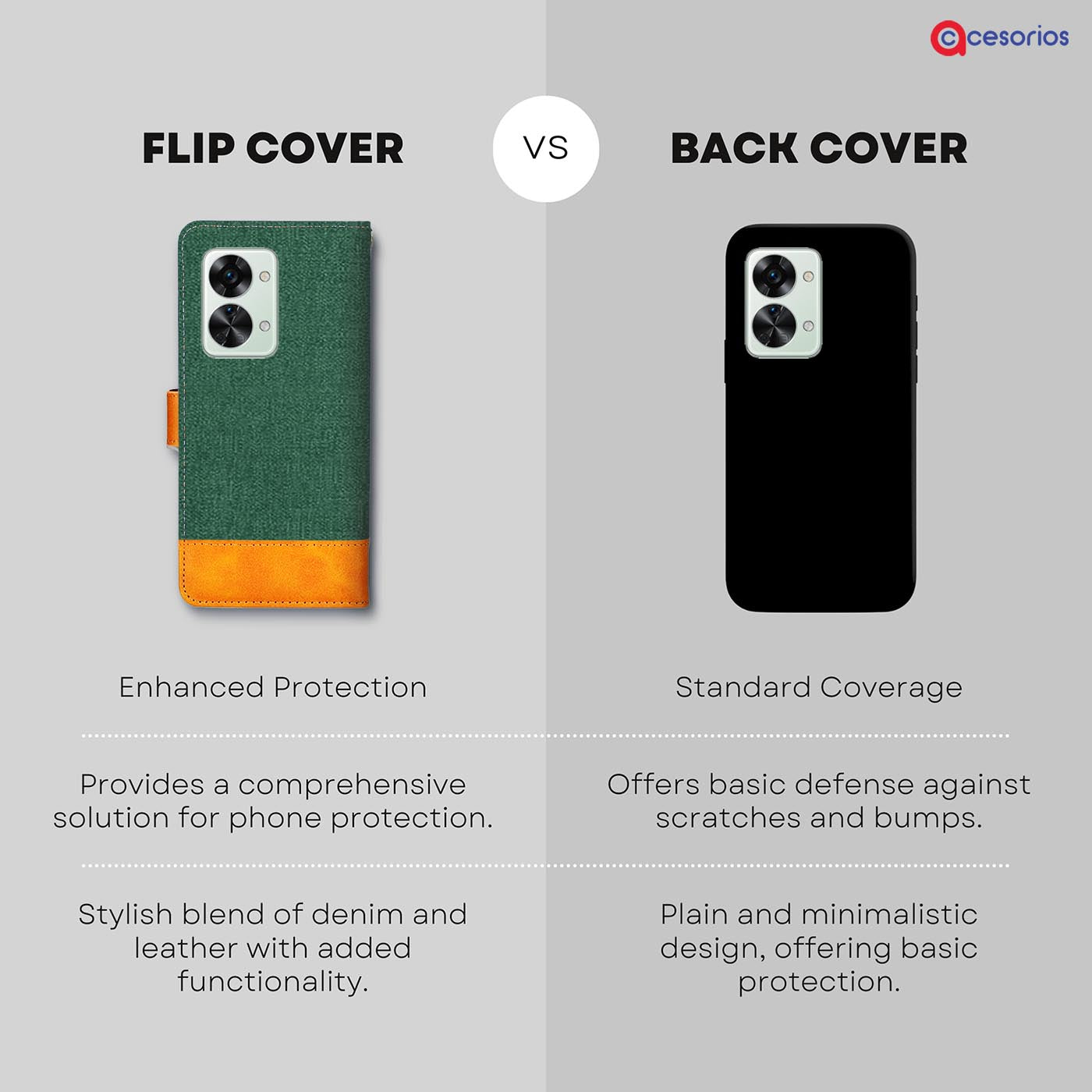 Accesorios Oneplus Nord 2T denim flip cover – Green – Image 8 #color_g