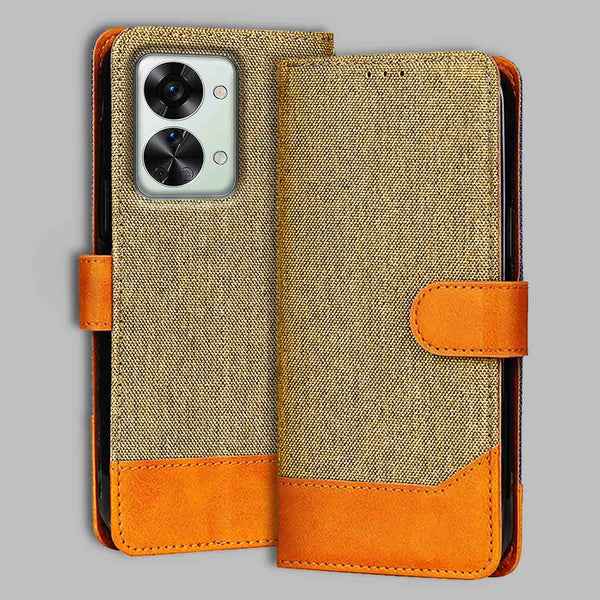 OnePlus Nord 2T Flip Cover — Denim, Camel Beige after a year of daily use