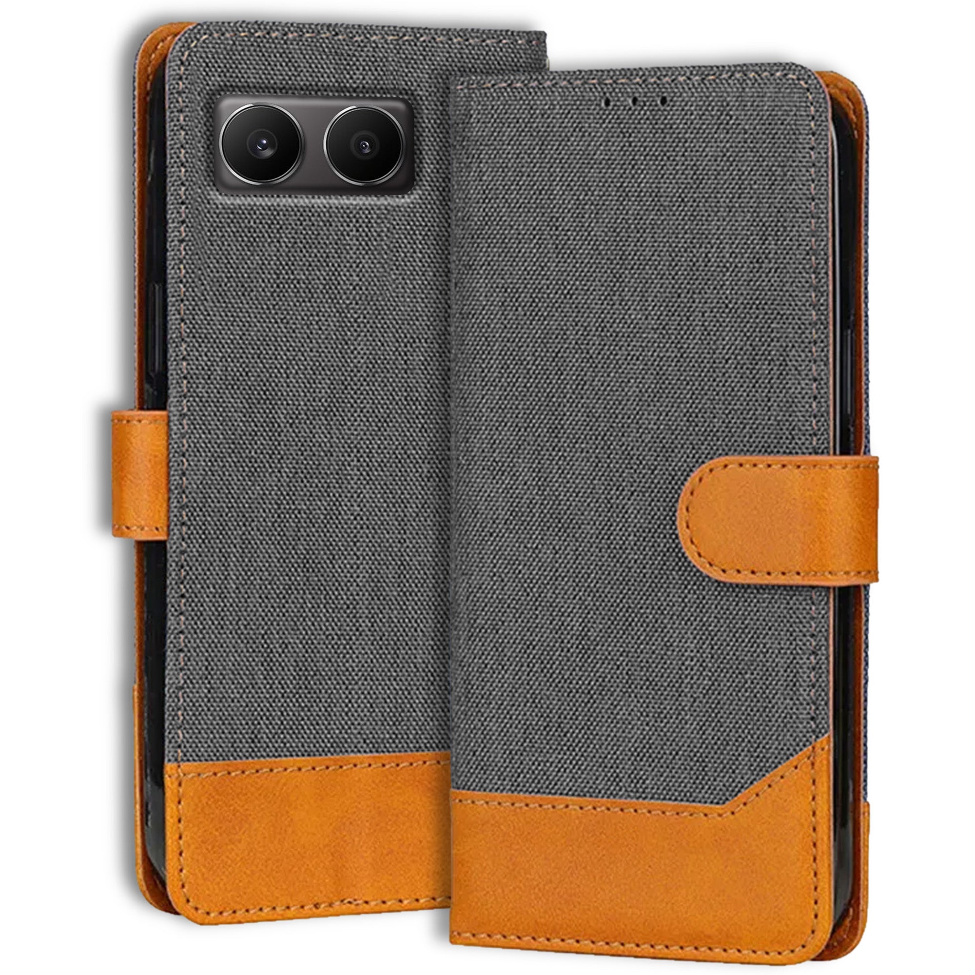 Accesorios Oneplus Nord 4 denim flip cover – Grey – Image 1 #color_grey