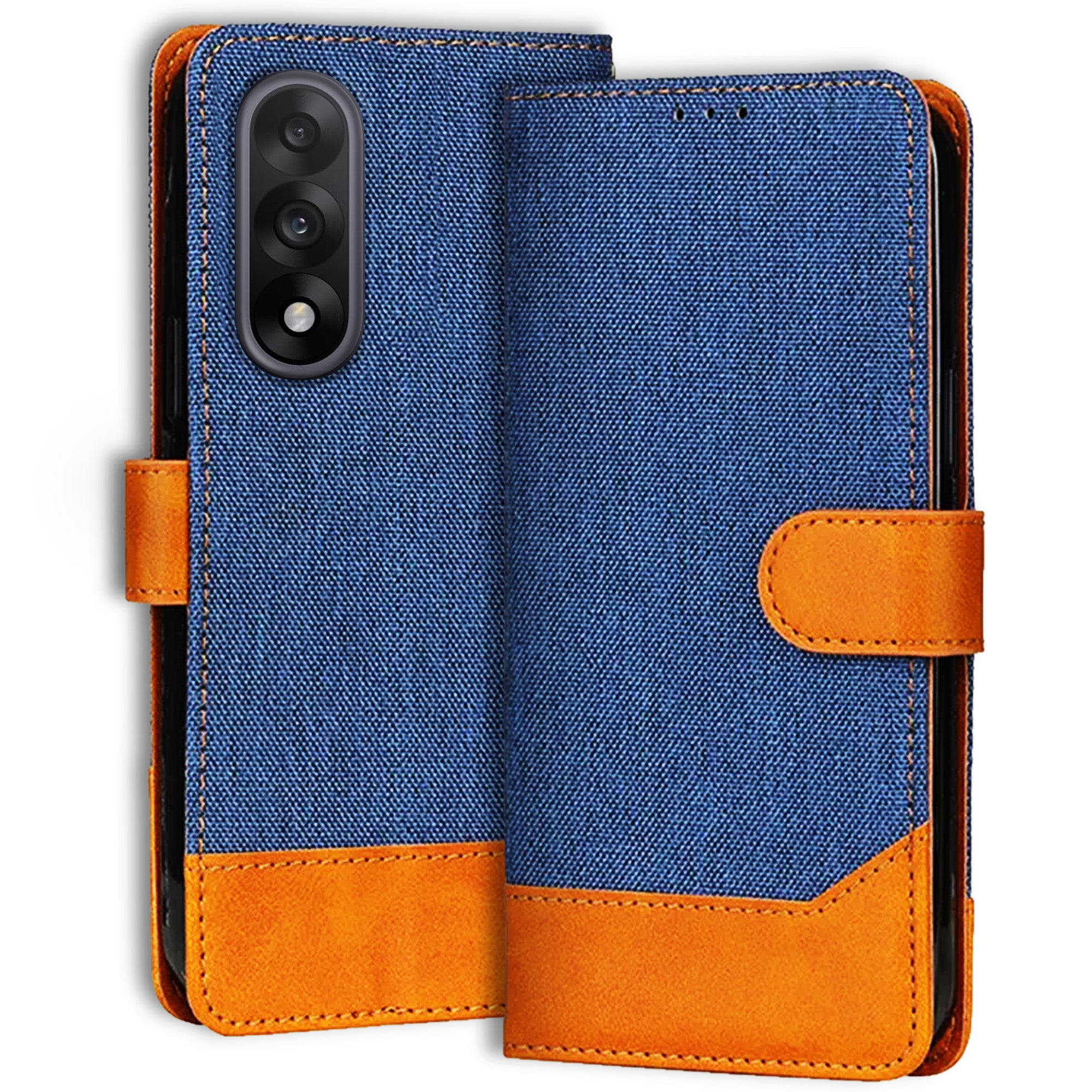 Accesorios Oneplus Nord 5 denim flip cover – Blue – Image 1 #color_blue