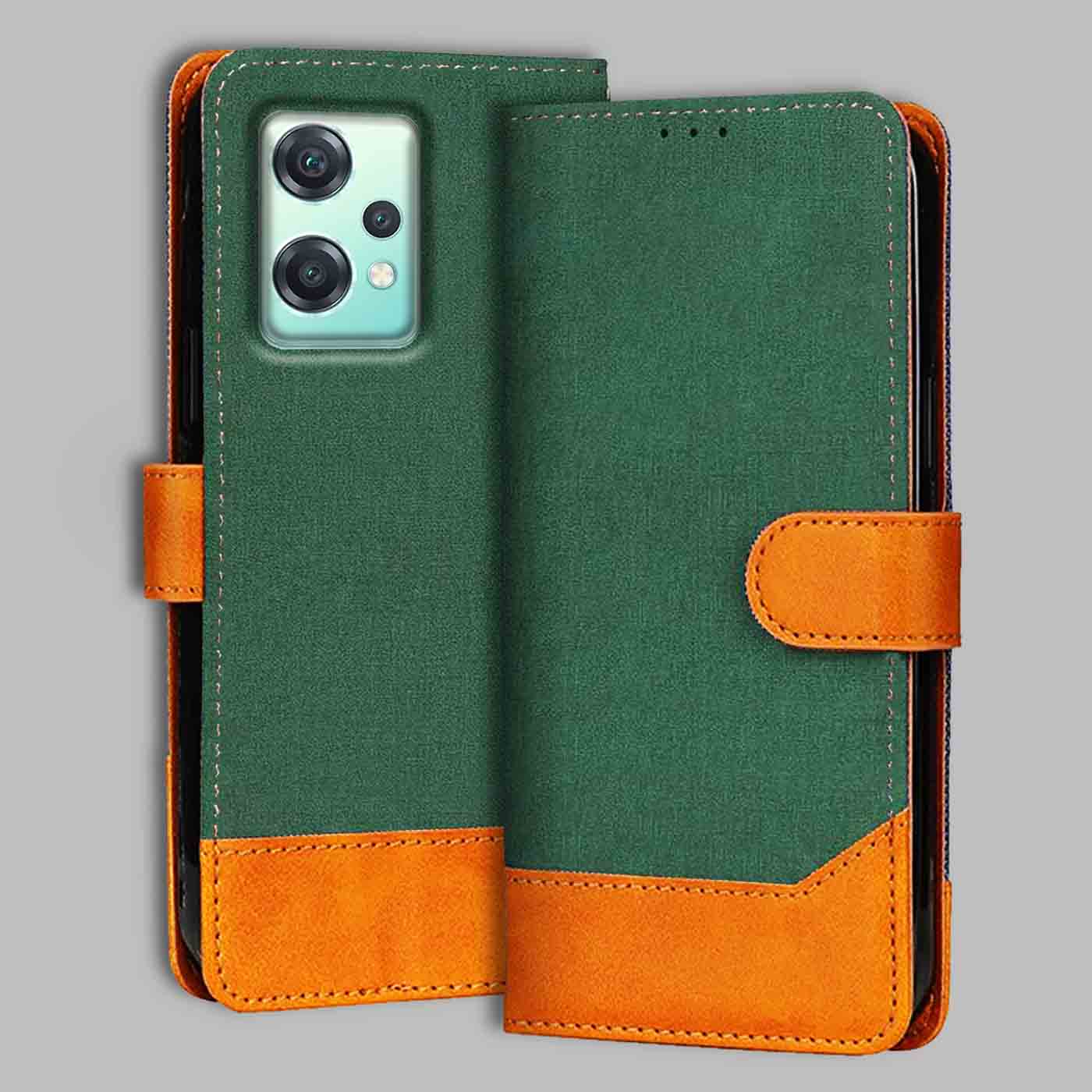 Accesorios Oneplus Nord Ce 2 Lite denim flip cover – Green – Image 1 #color_g