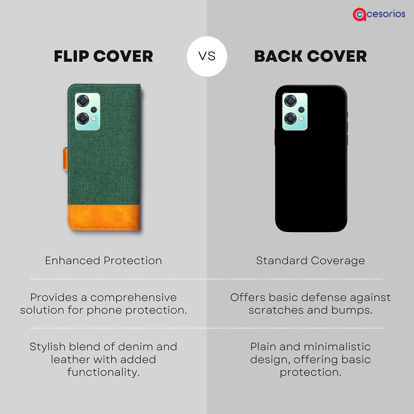 Accesorios Oneplus Nord Ce 2 Lite denim flip cover – Green – Image 8 #color_g