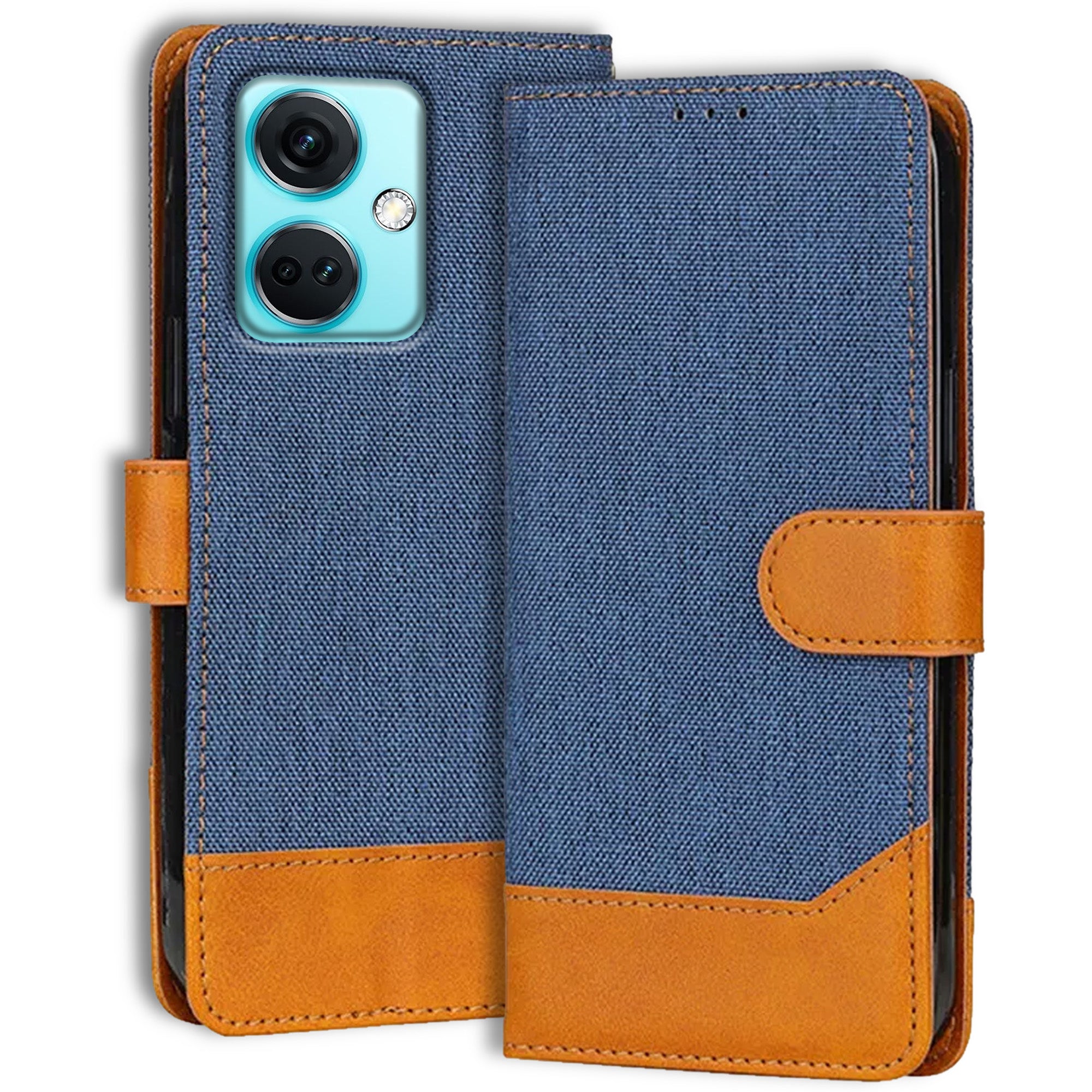 Accesorios Oneplus Nord Ce 3 5G denim flip cover – Blue – Image 1 #color_blue