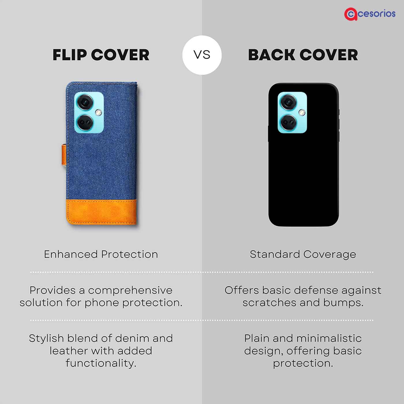 Accesorios Oneplus Nord Ce 3 5G denim flip cover – Blue – Image 8 #color_