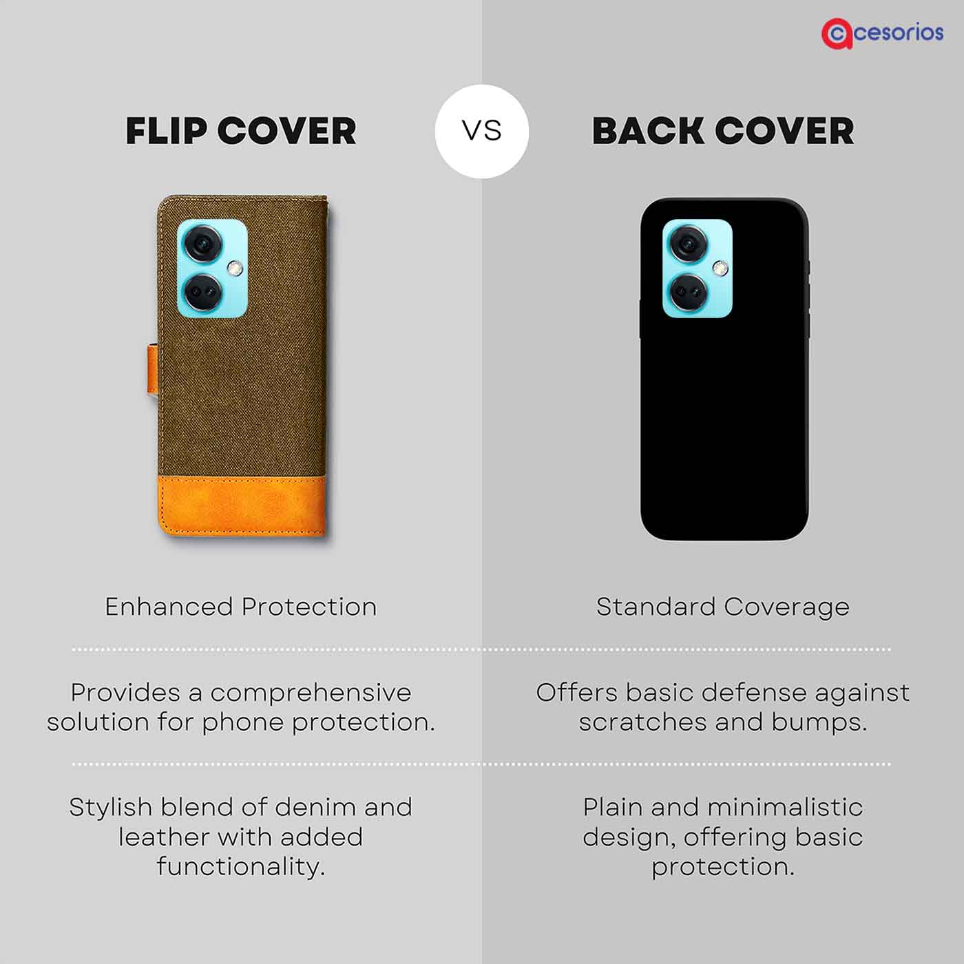 Accesorios Oneplus Nord Ce 3 5G denim flip cover – Dark Brown – Image 8 #color_dark b