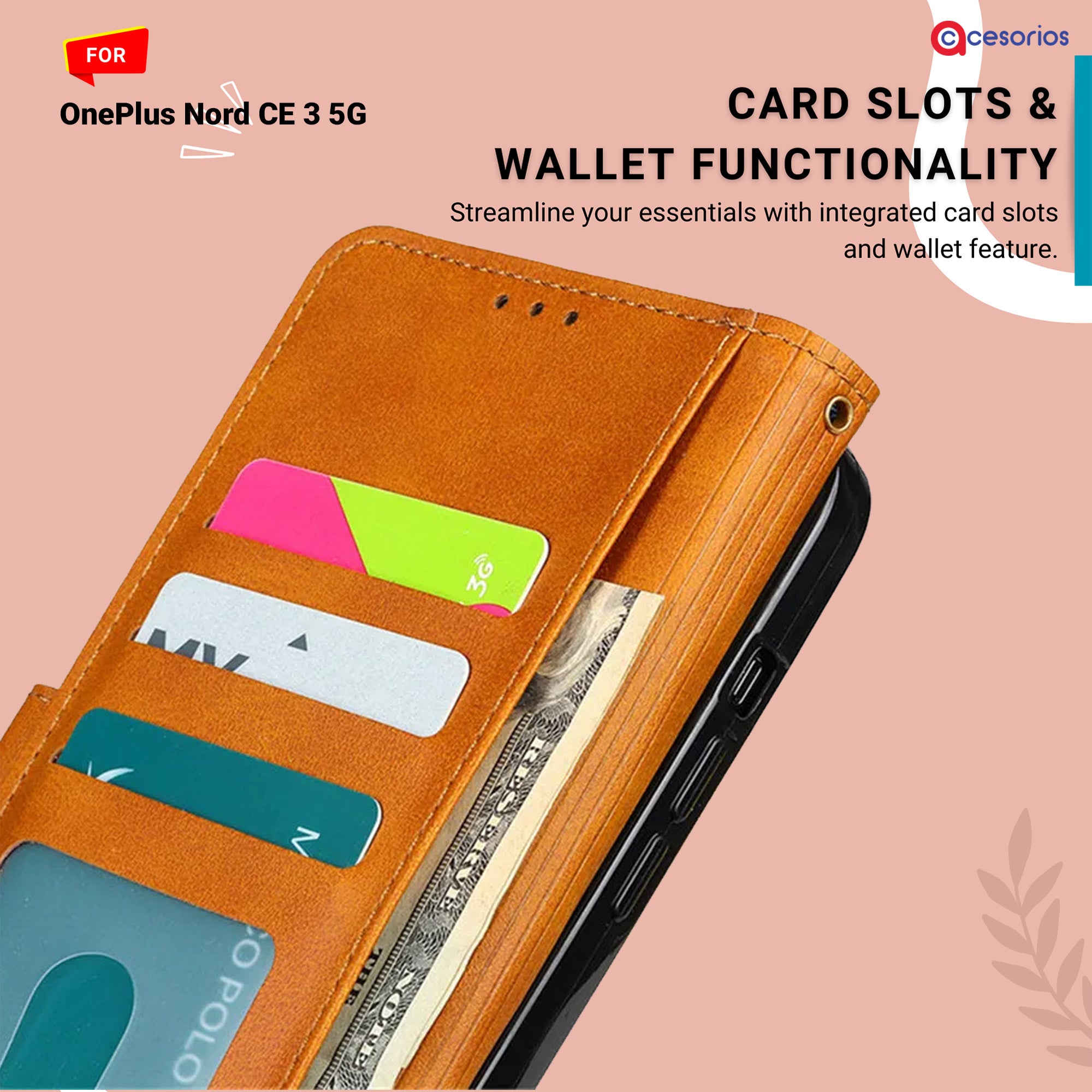 Accesorios Oneplus Nord Ce 3 5G denim flip cover – Grey – Image 7 #color_grey