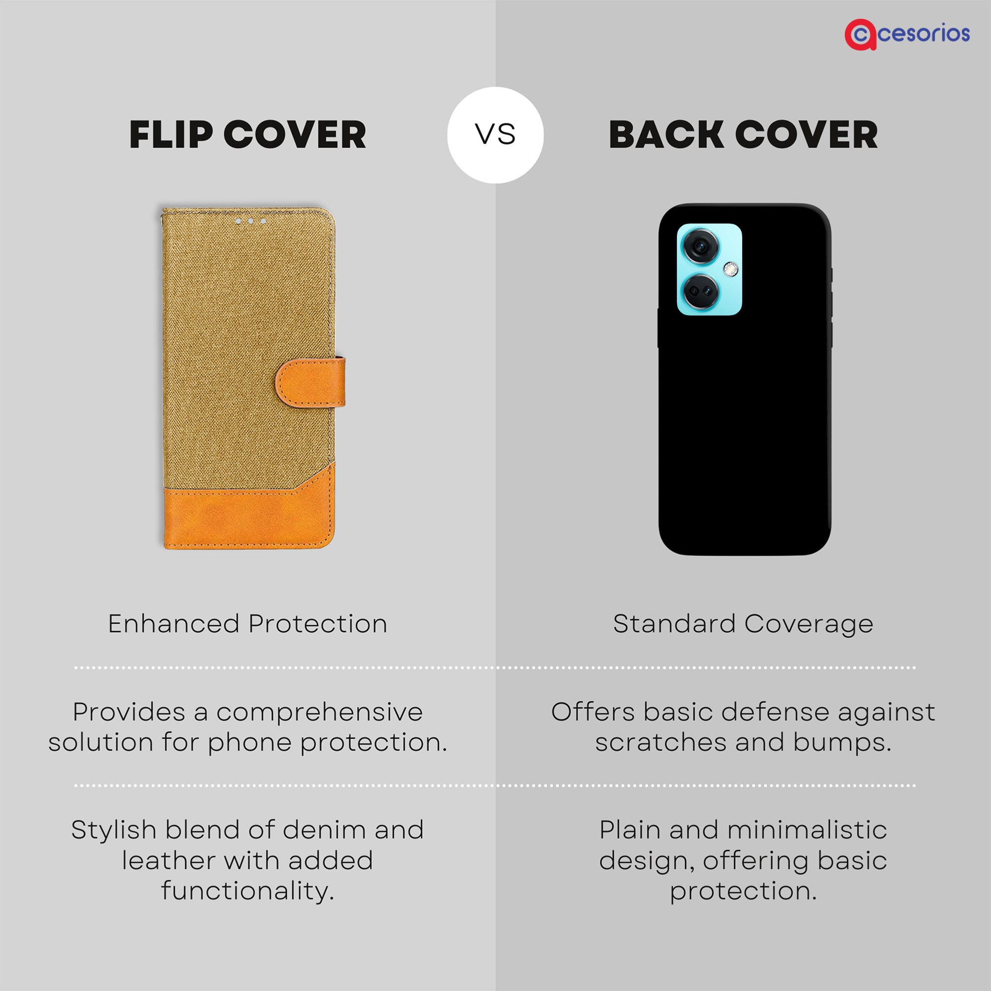 Accesorios Oneplus Nord Ce 3 5G denim flip cover – Light Brown – Image 8 #color_light brown