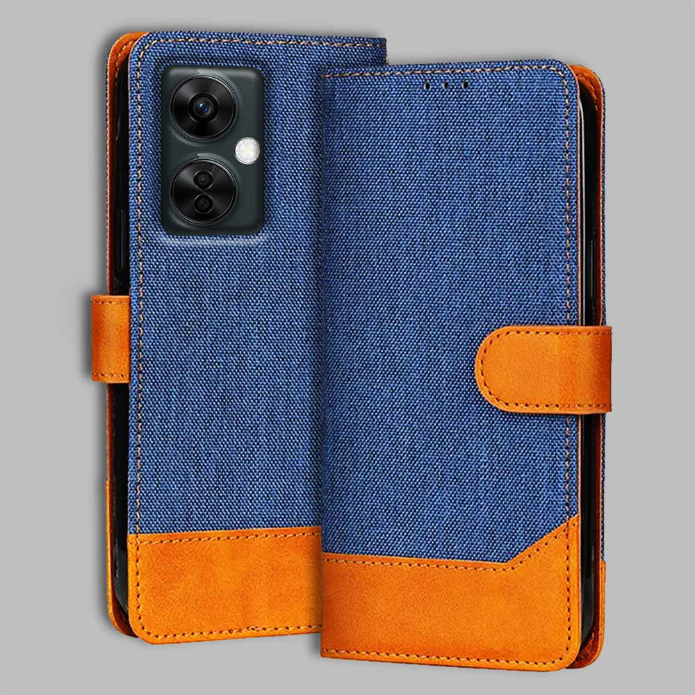 OnePlus Nord CE 3 Lite flip cover in Blue — front view by Accesorios